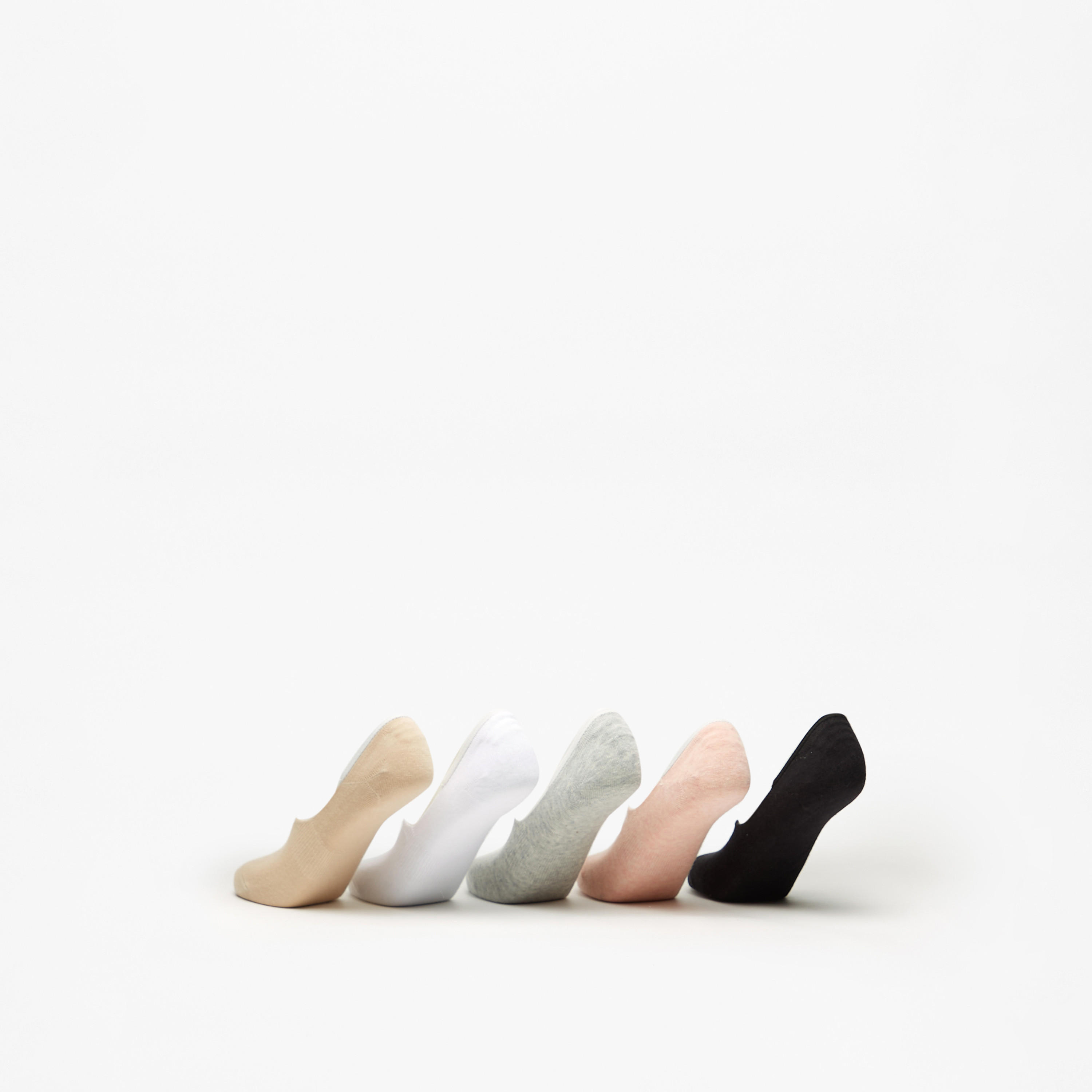 Flora Bella Solid No Show Socks - Set of 5-women-socksandstockings-image-3