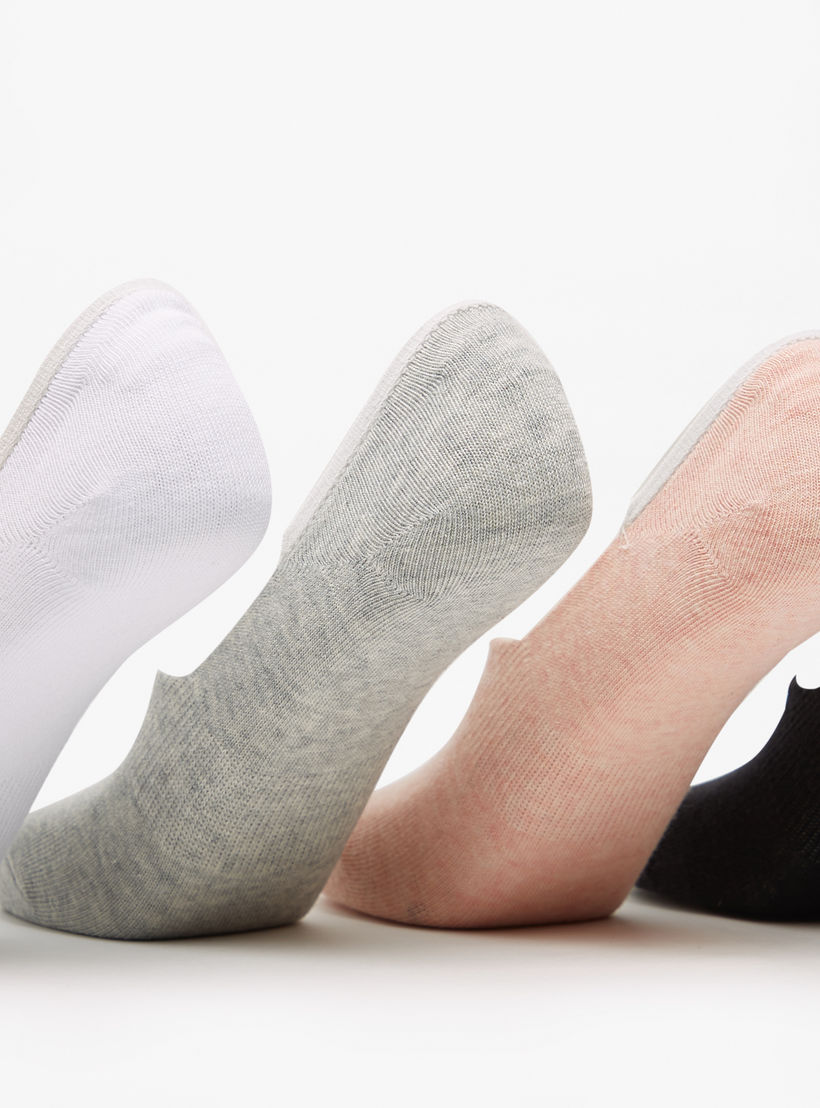 Flora Bella Solid No Show Socks - Set of 5-women-socksandstockings-image-4