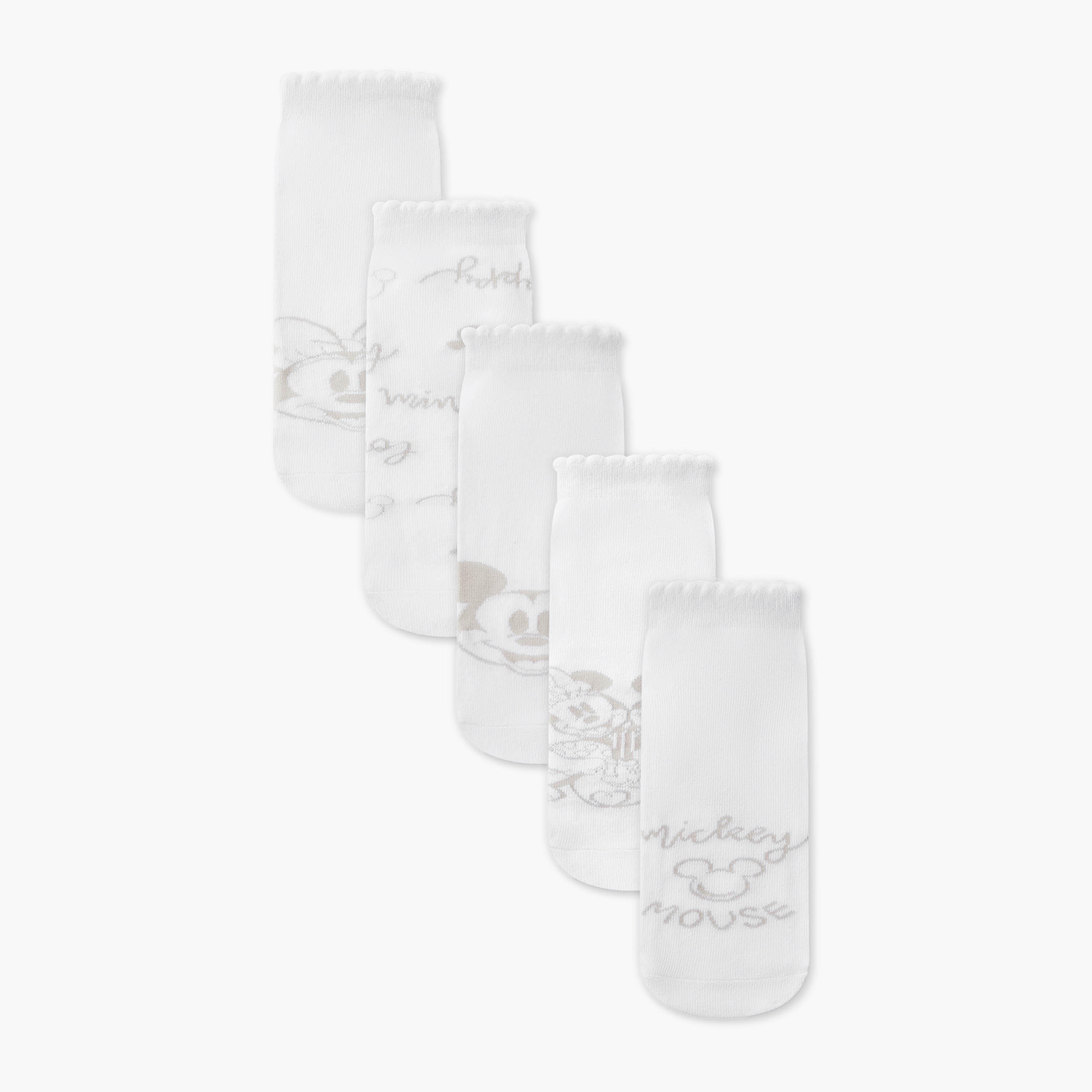 Pack of 5 Disney Girls Socks Ankle Length-girls-accessories-socks-image-1