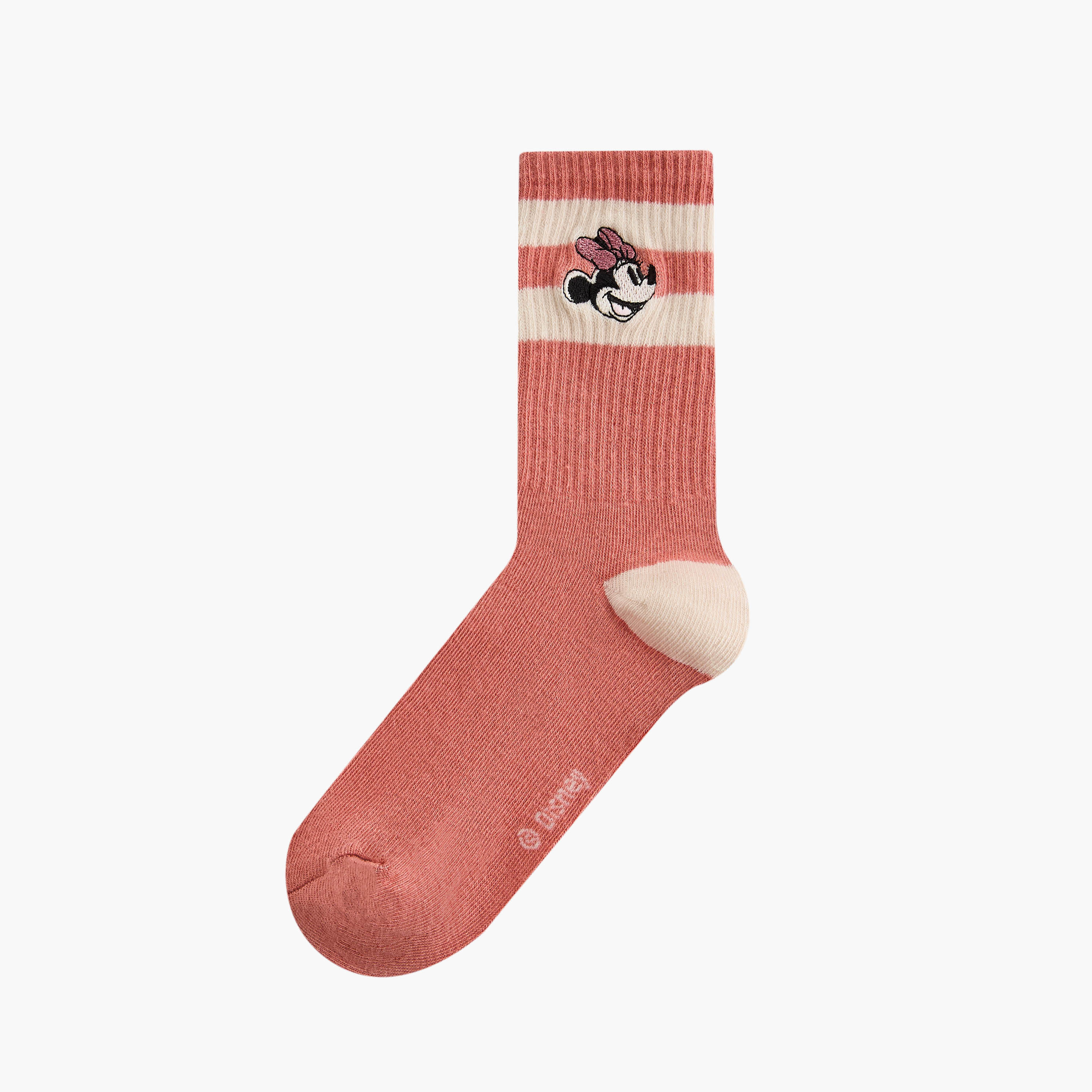 Disney Minnie Mouse Print Crew Length Socks - Set of 3-girls-accessories-socks-image-2