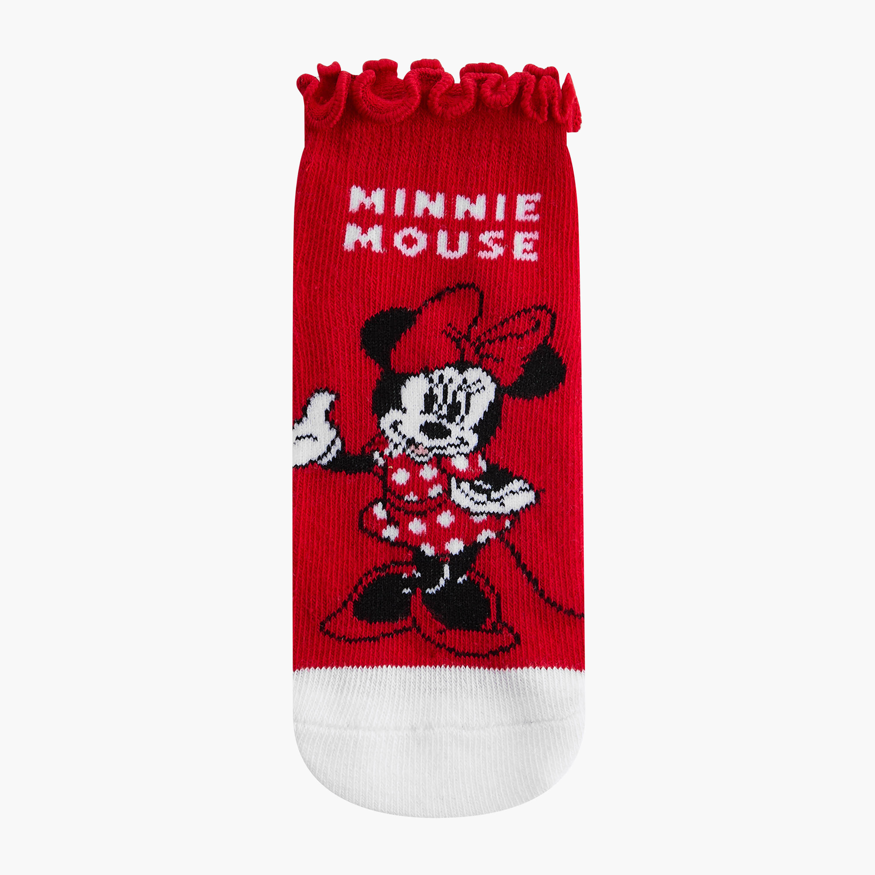 Disney Minnie Mouse Print Ankle Length Socks - Set of 3-girls-accessories-socks-image-2