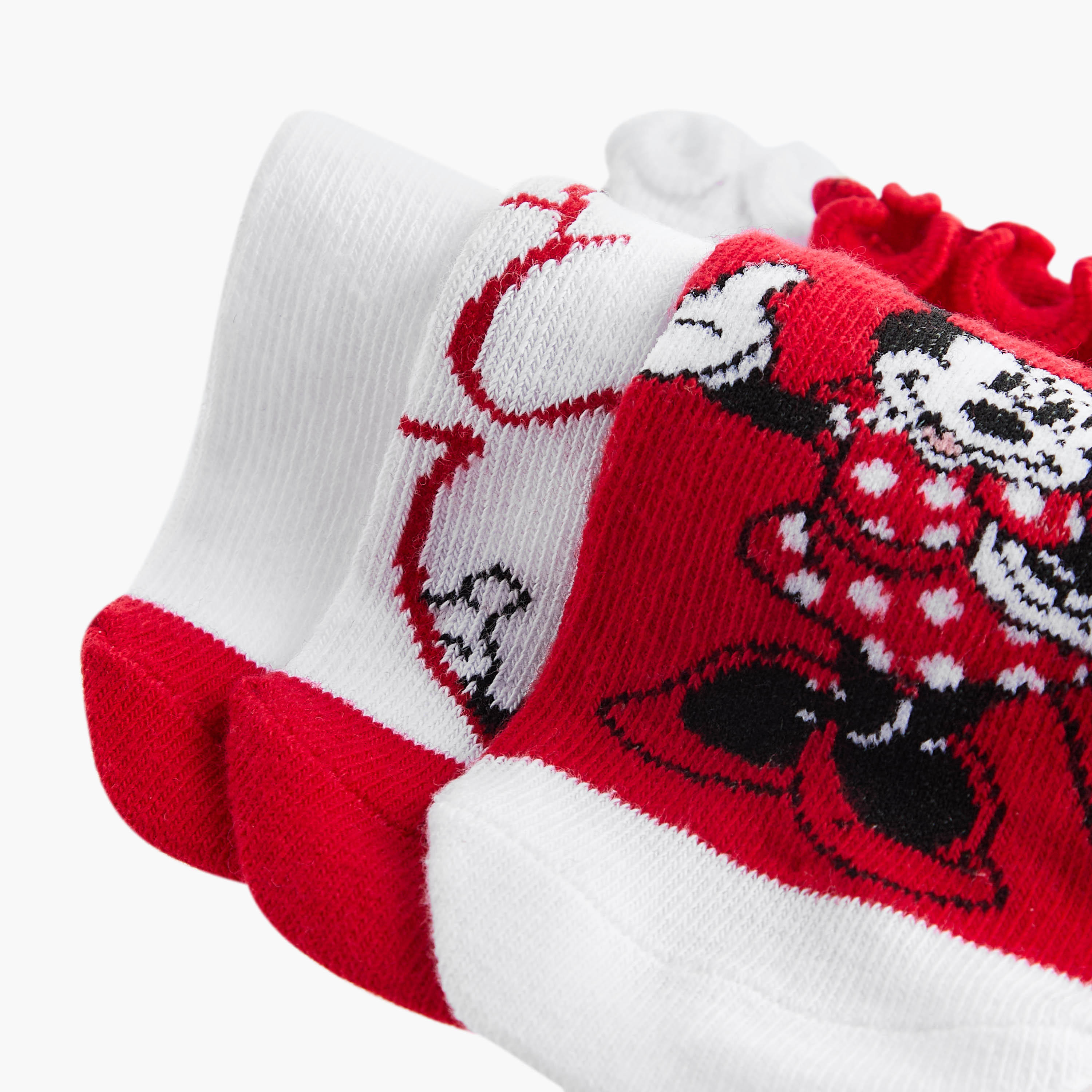 Disney Minnie Mouse Print Ankle Length Socks - Set of 3-girls-accessories-socks-image-4