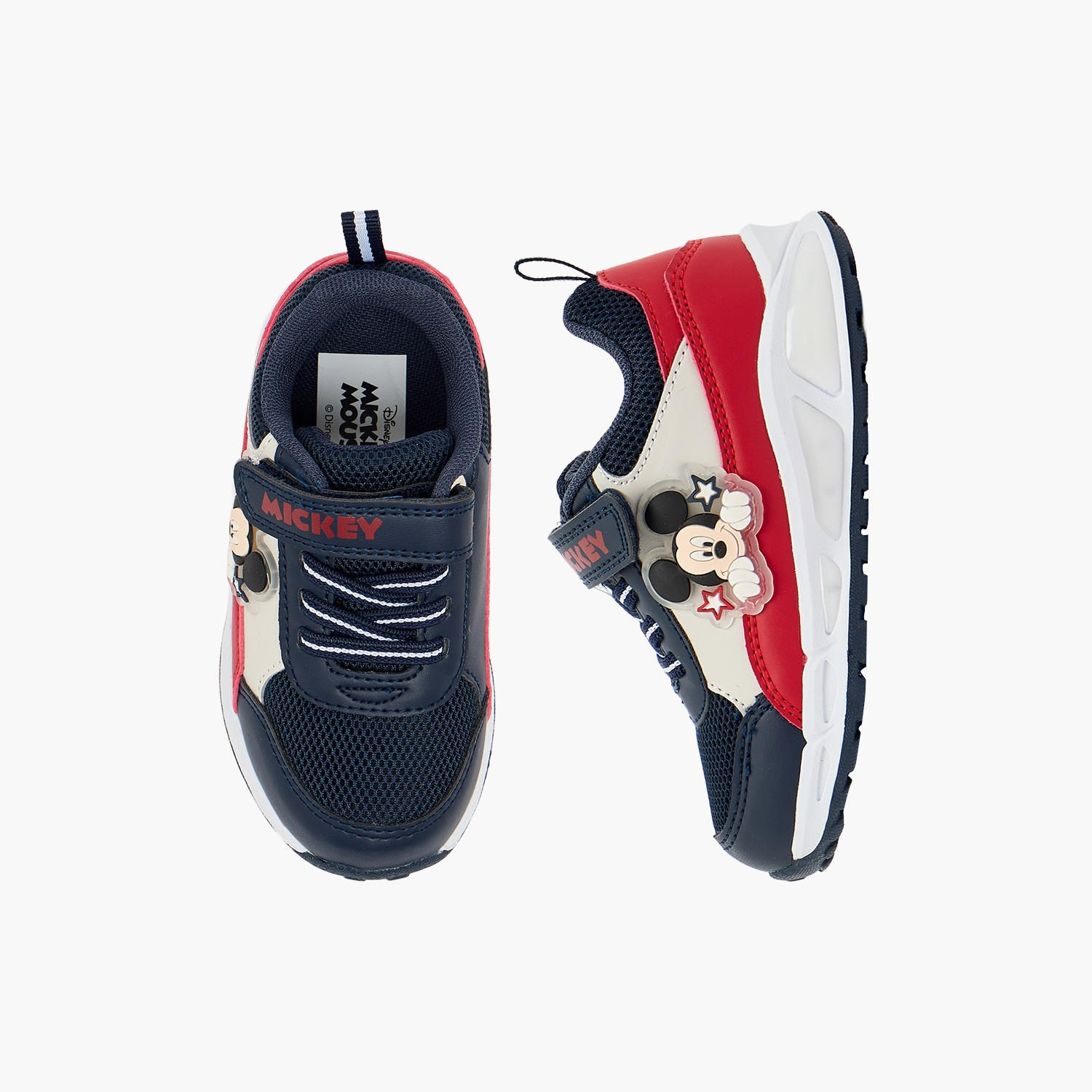 Disney Boys Mickey Mouse Applique Light-Up Ankle Sneakers-boys-shoes-sneakers-image-1