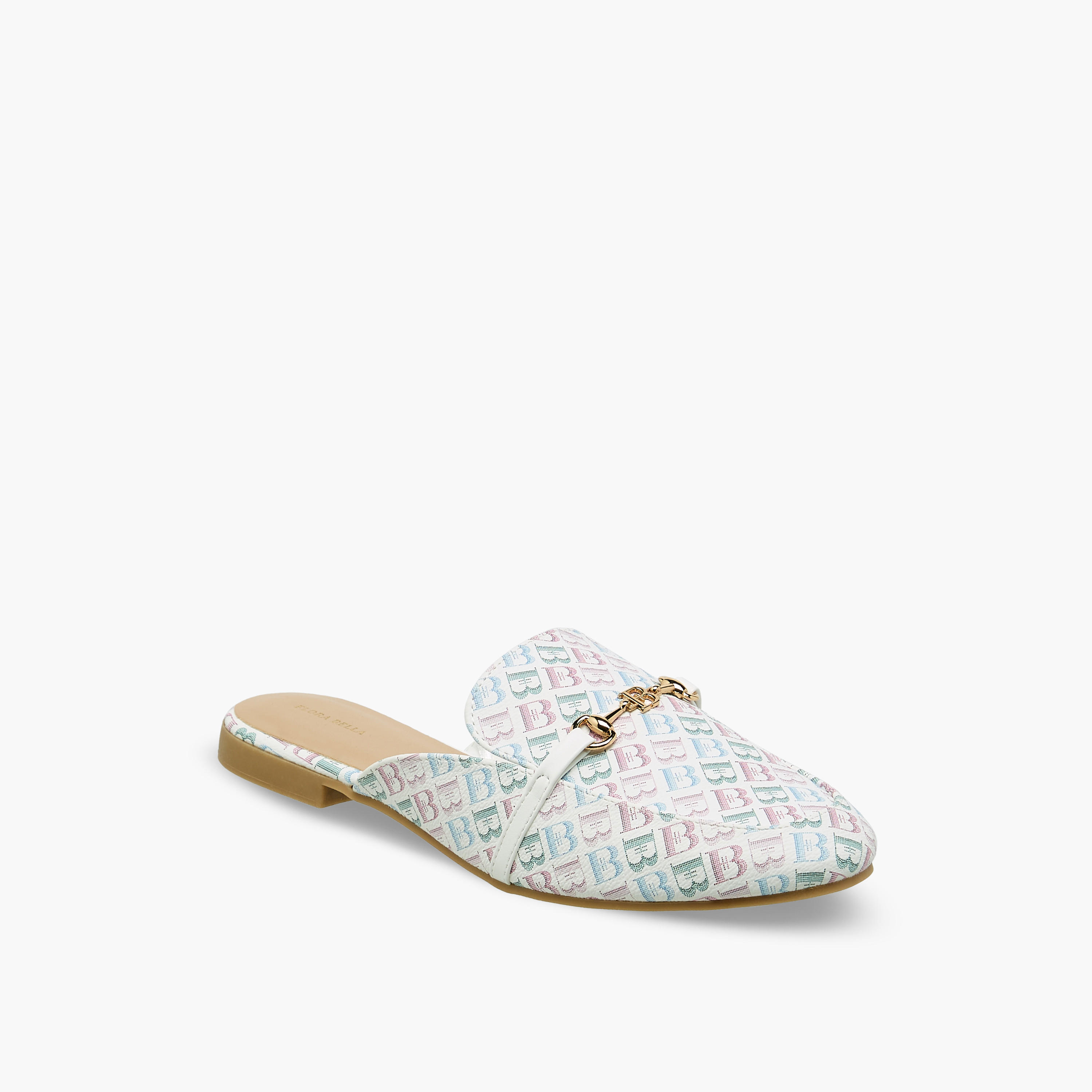 Flora Bella Women Monogram Print Mules-women-shoes-flats-mules-image-2