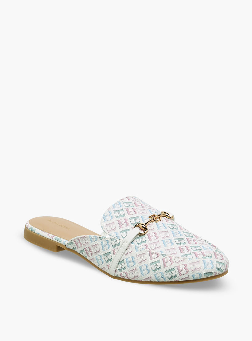 Flora Bella Women Monogram Print Mules-women-shoes-flats-mules-image-2