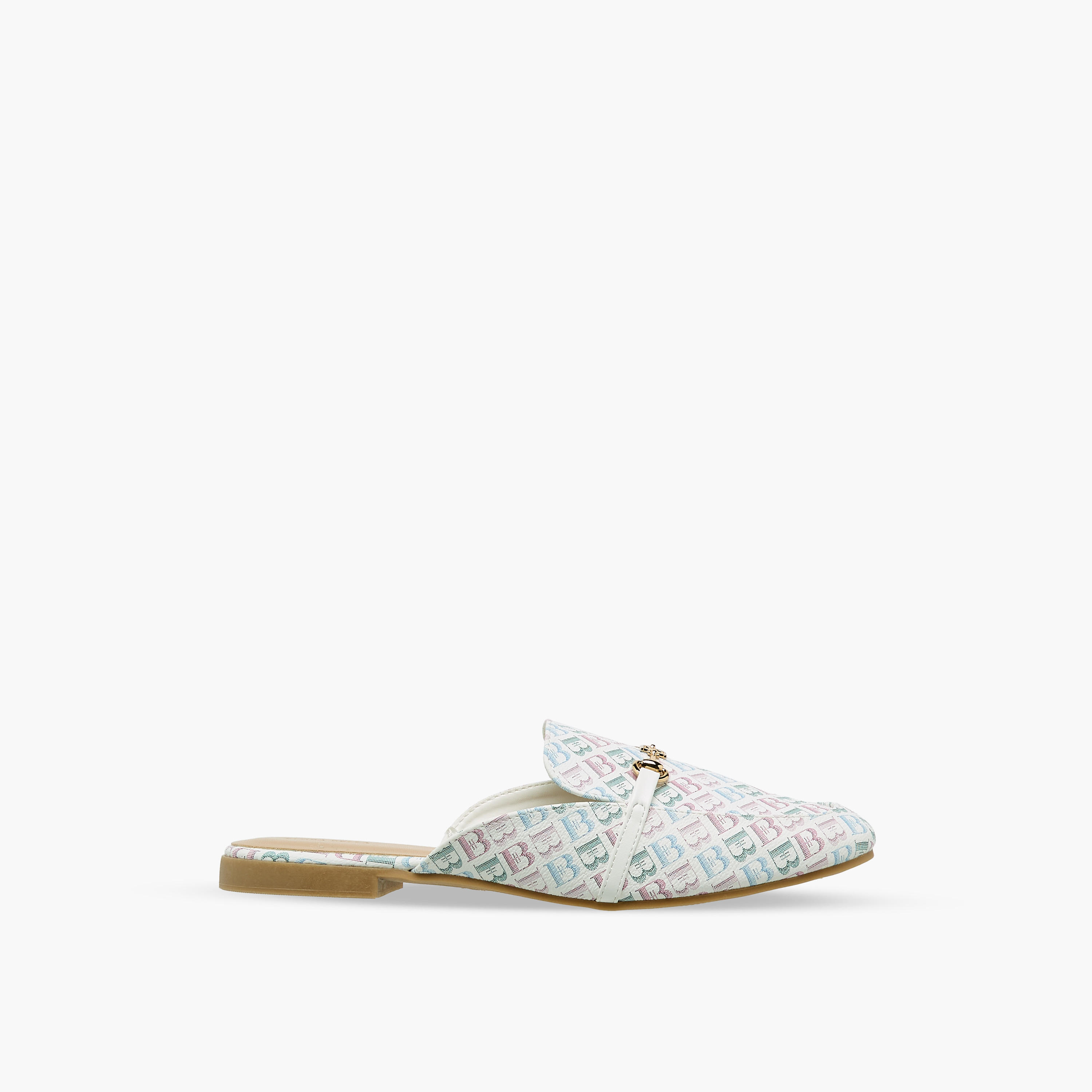 Flora Bella Women Monogram Print Mules-women-shoes-flats-mules-image-3
