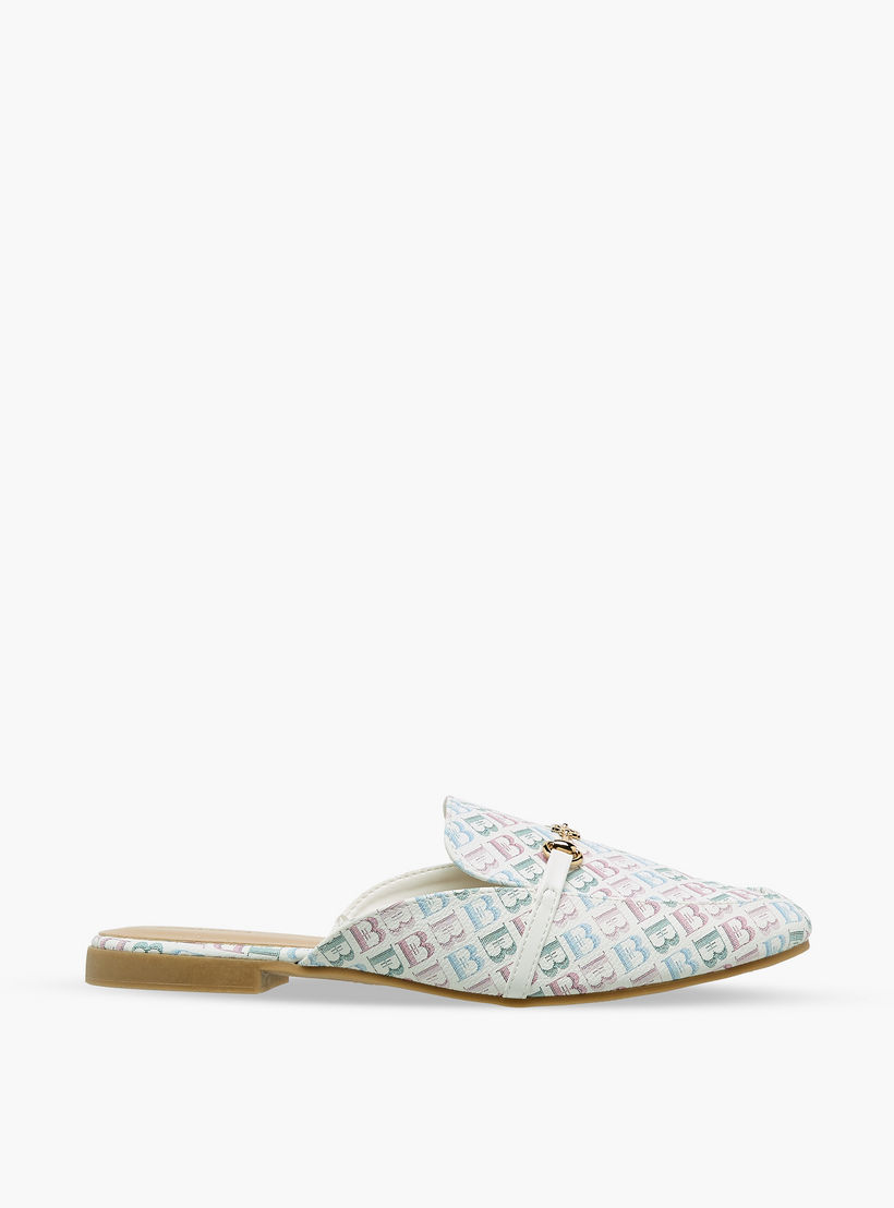 Flora Bella Women Monogram Print Mules-women-shoes-flats-mules-image-3