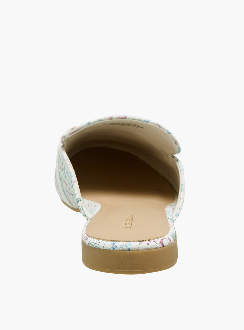 Flora Bella Women Monogram Print Mules-women-shoes-flats-mules-image-5