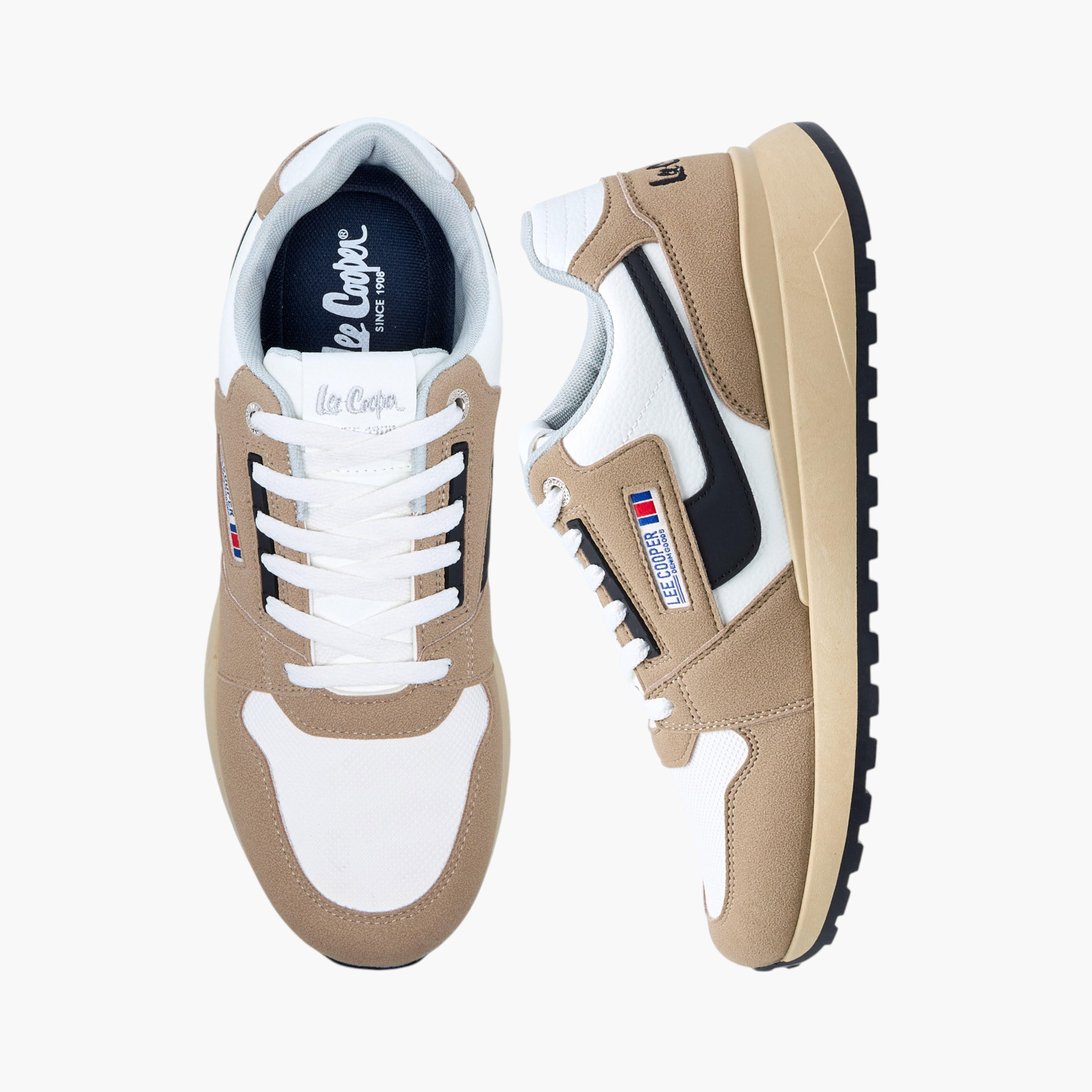 Lee Cooper Men's Panelled Lace-Up Sneakers-men-shoes-sneakers-image-1