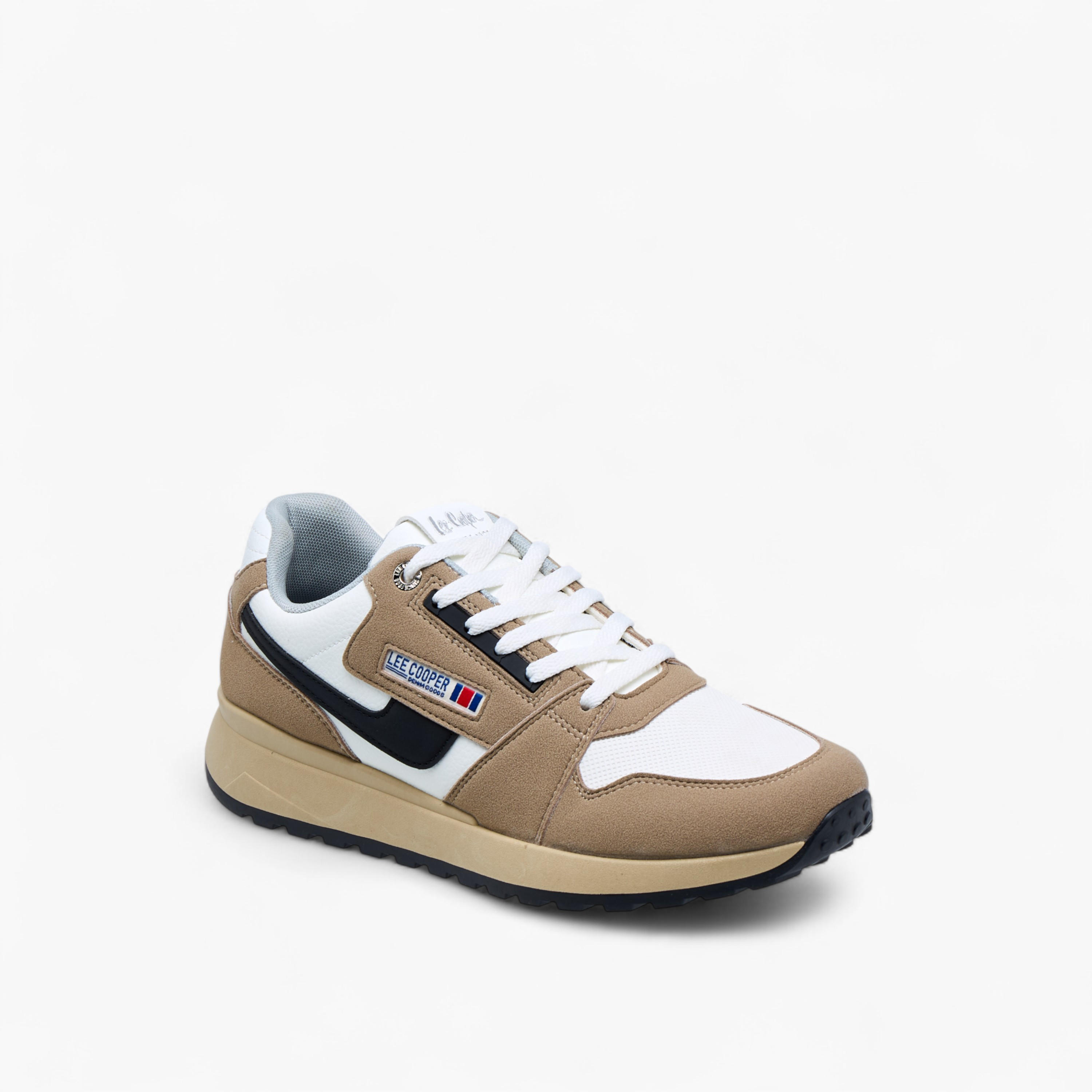 Lee Cooper Men's Panelled Lace-Up Sneakers-men-shoes-sneakers-image-2