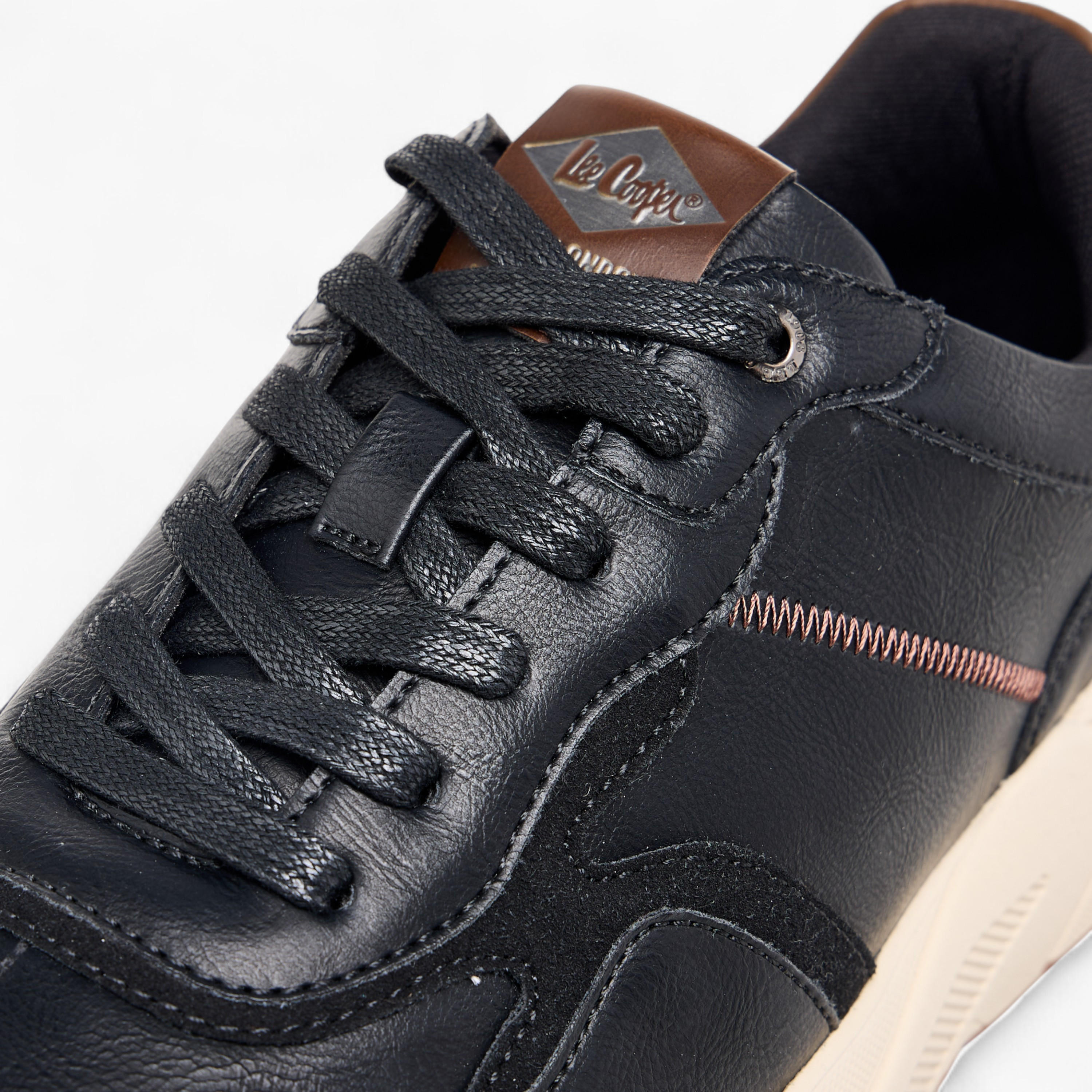 Lee Cooper Men's Panelled Lace-Up Sneakers-men-shoes-sneakers-image-4
