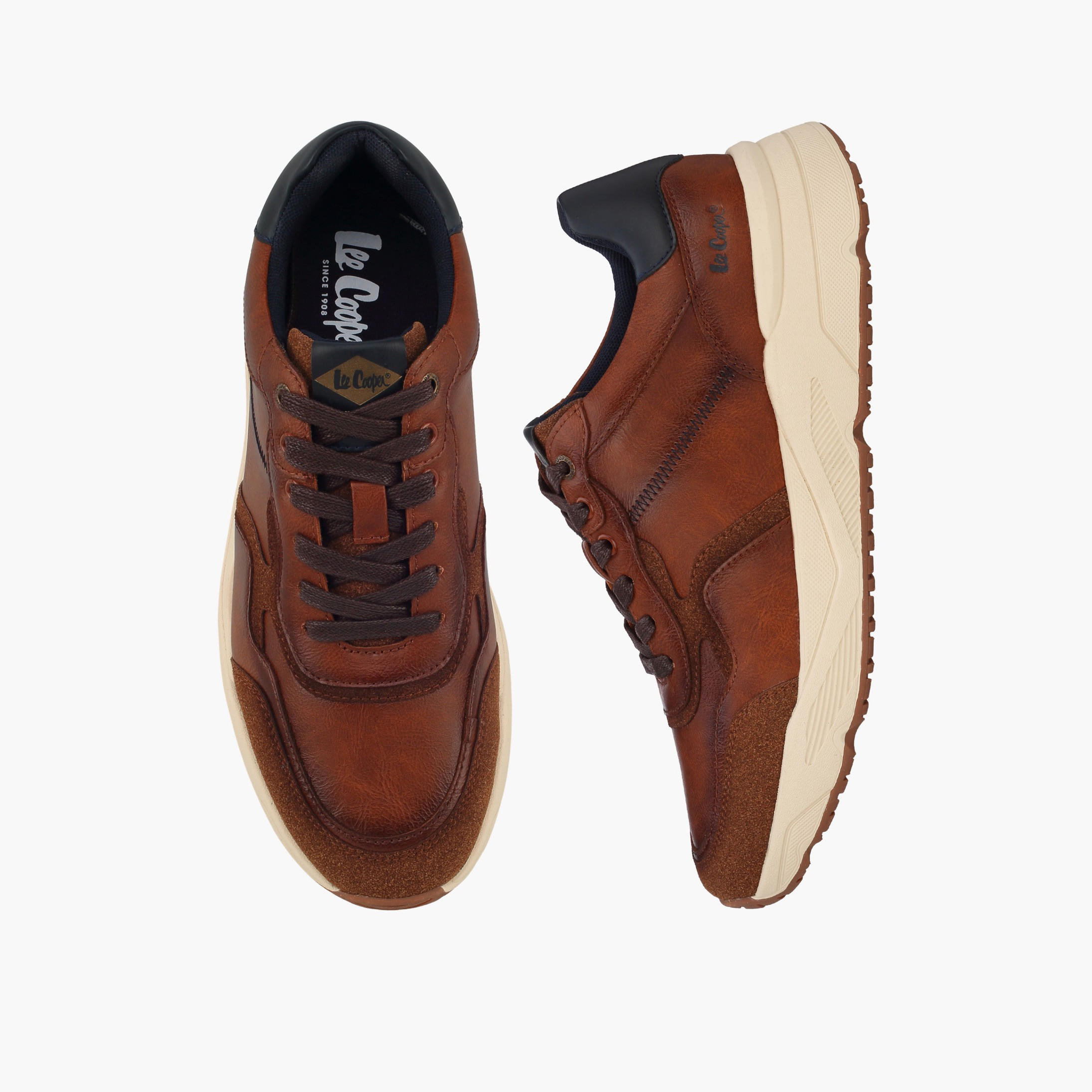Lee Cooper Men's Panelled Lace-Up Sneakers-men-shoes-sneakers-image-1