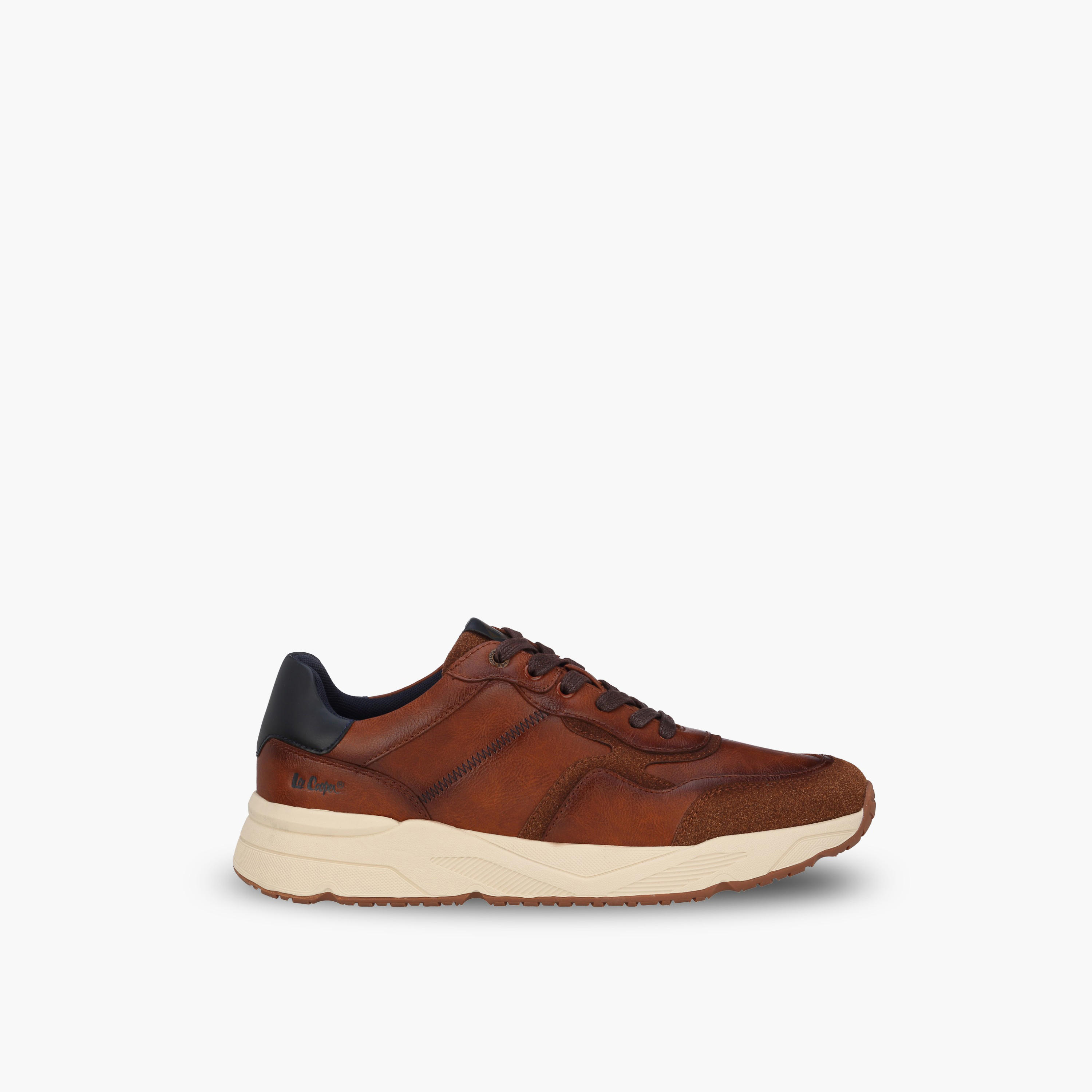 Lee Cooper Men's Panelled Lace-Up Sneakers-men-shoes-sneakers-image-3