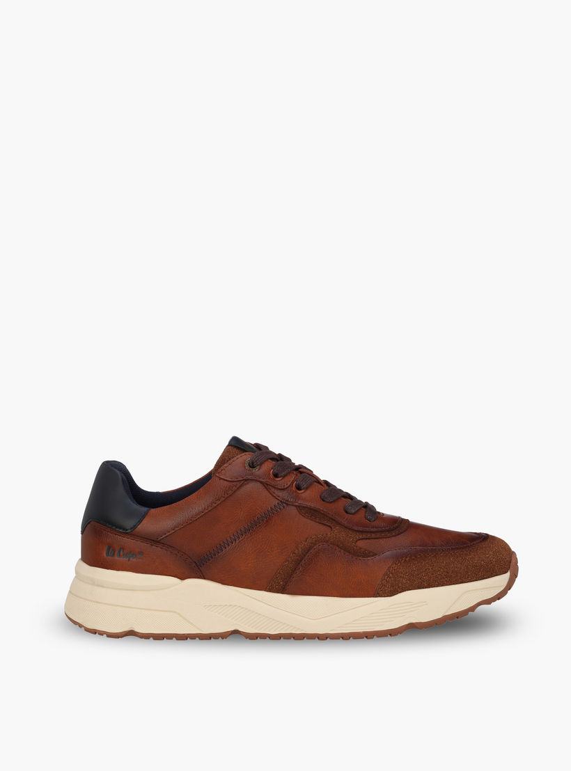 Lee Cooper Men's Panelled Lace-Up Sneakers-men-shoes-sneakers-image-3
