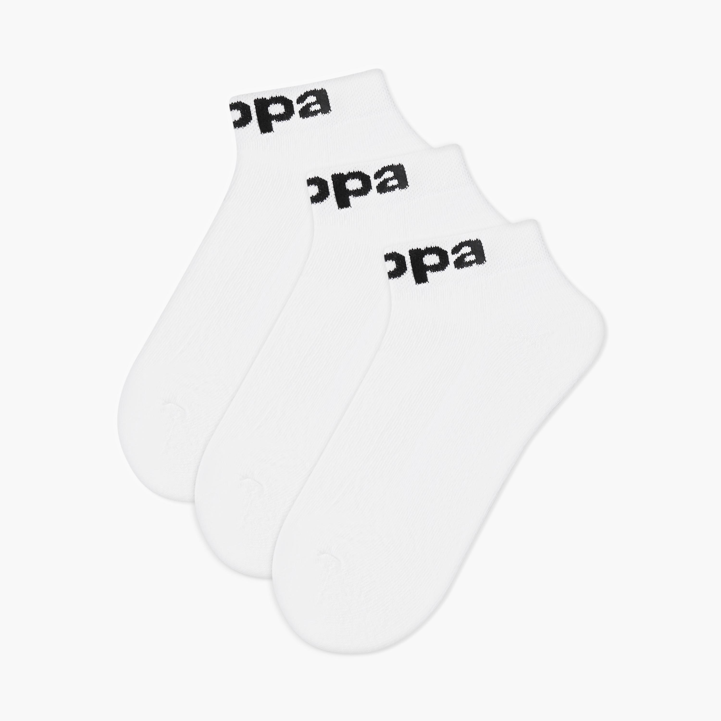 طقم جوارب طول الكاحل 3 أزواج بطبعات شعار من كابا-men-socks-image-1