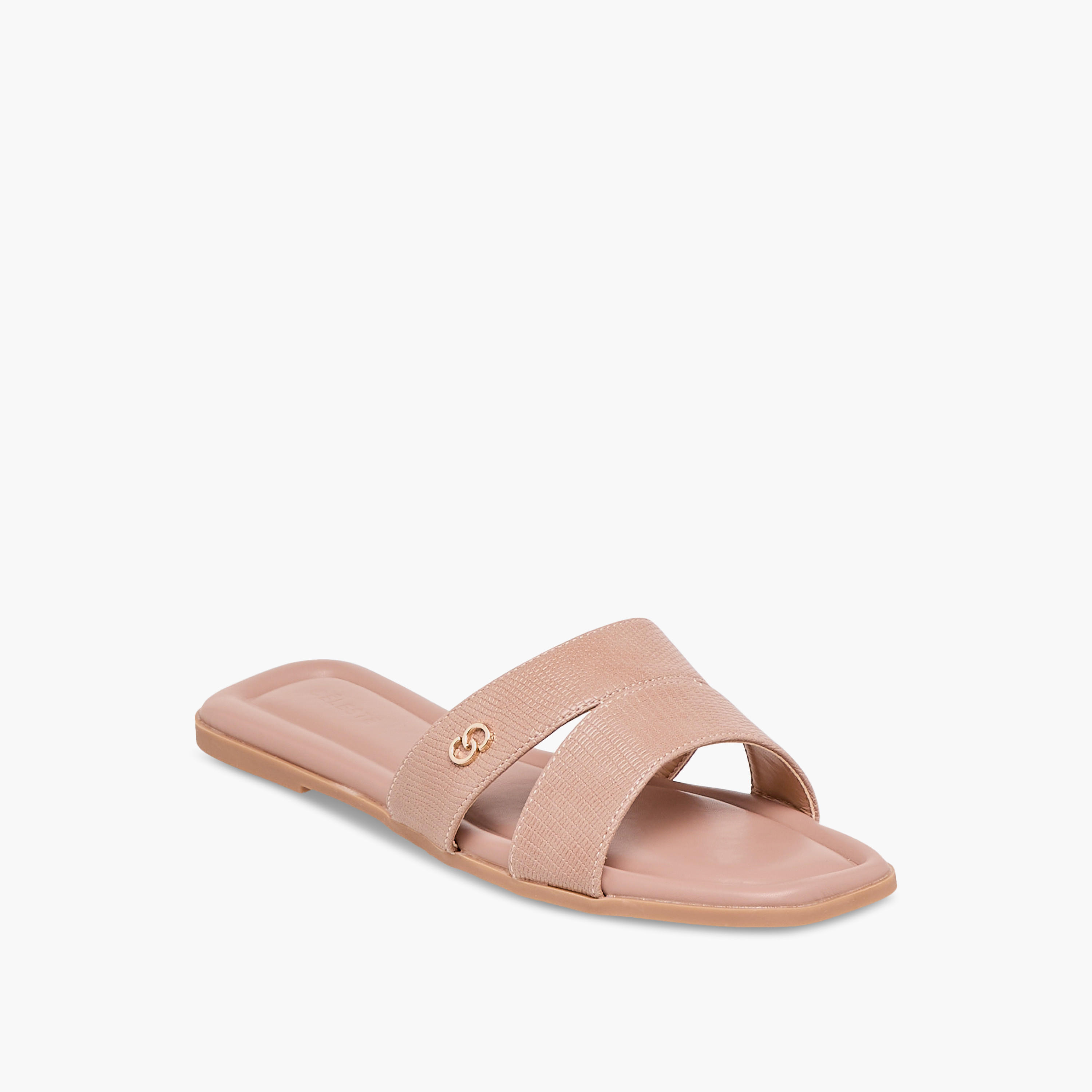 صندل مسطح سهل الارتداء وبارز الملمس للنساء من سيليست-women-shoes-flats-sandals-image-2