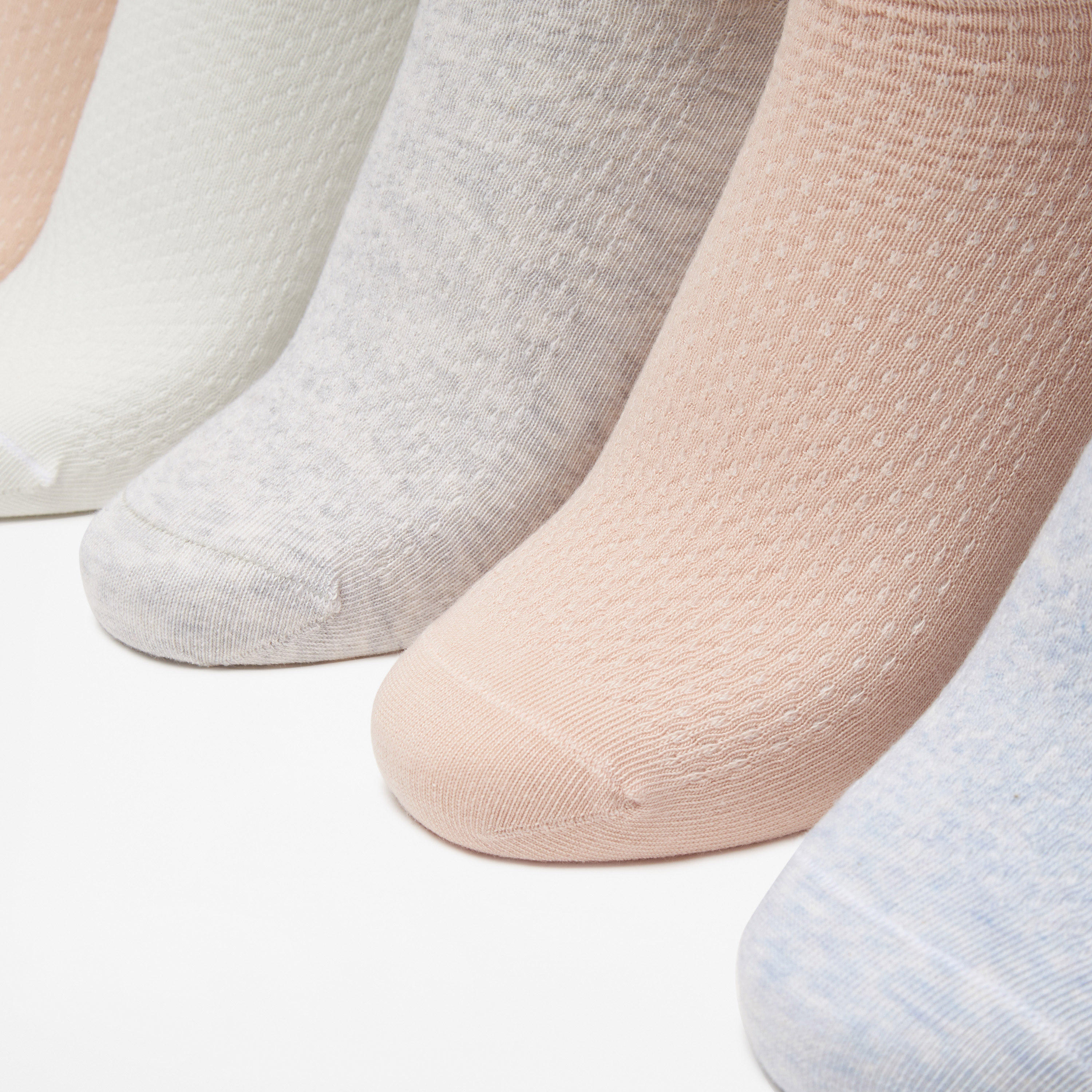 Celeste Textured Ankle Length Socks - Set of 7-women-socksandstockings-image-2
