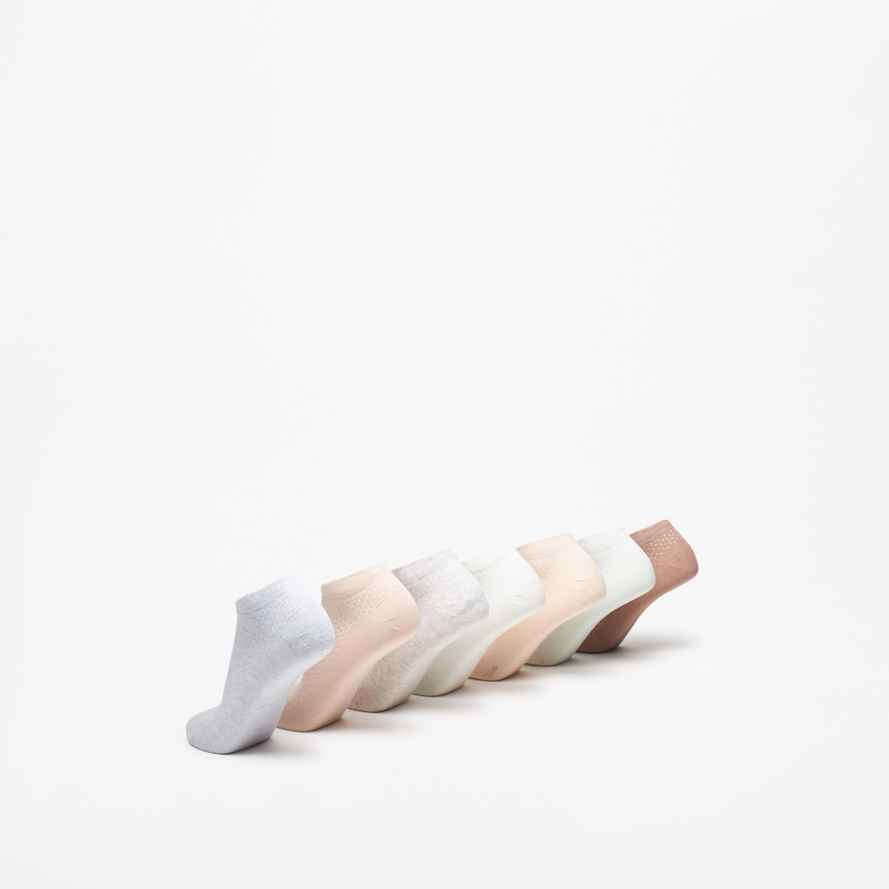 Celeste Textured Ankle Length Socks - Set of 7-women-socksandstockings-image-3