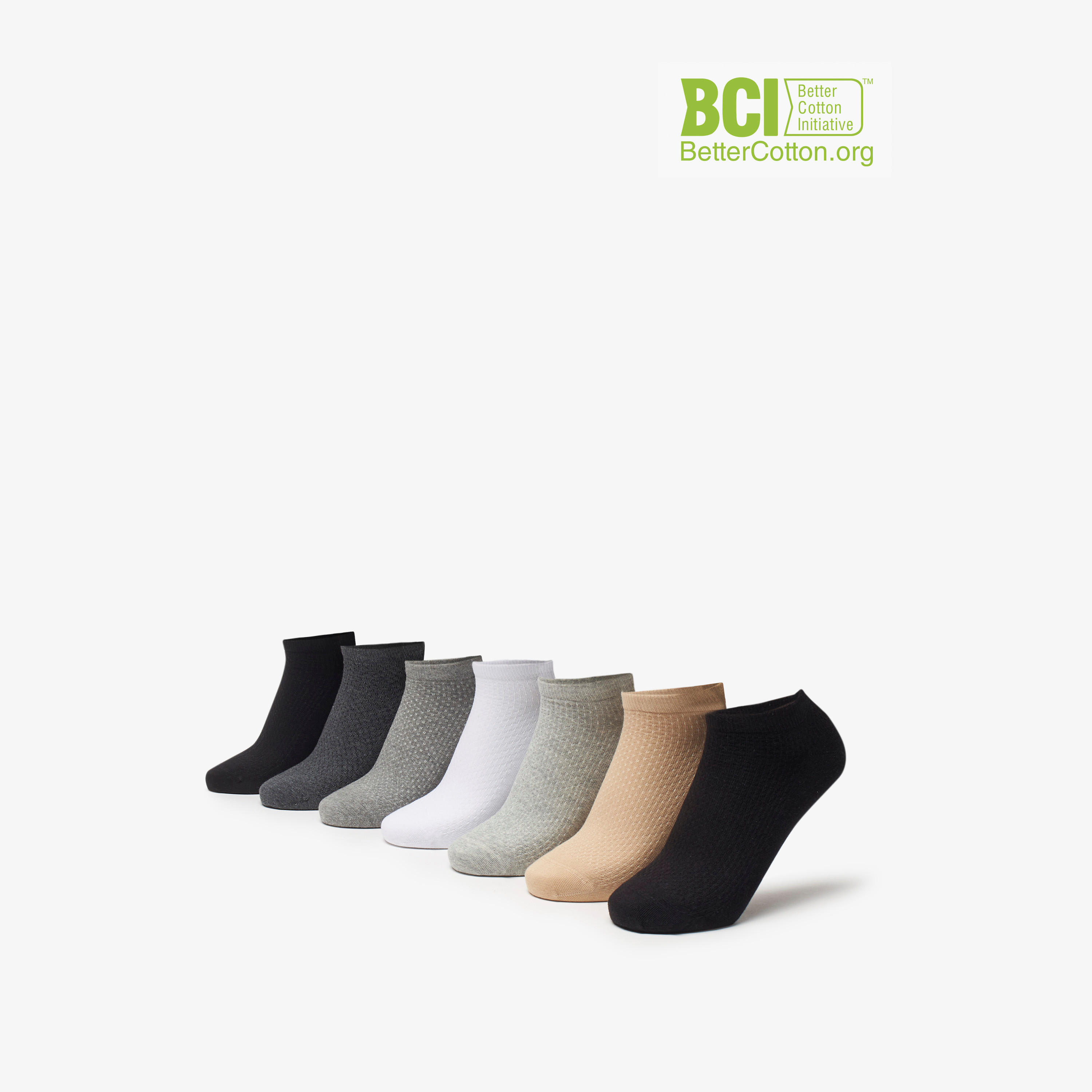 Celeste Solid Ankle Length Socks - Set of 7-women-socksandstockings-image-1