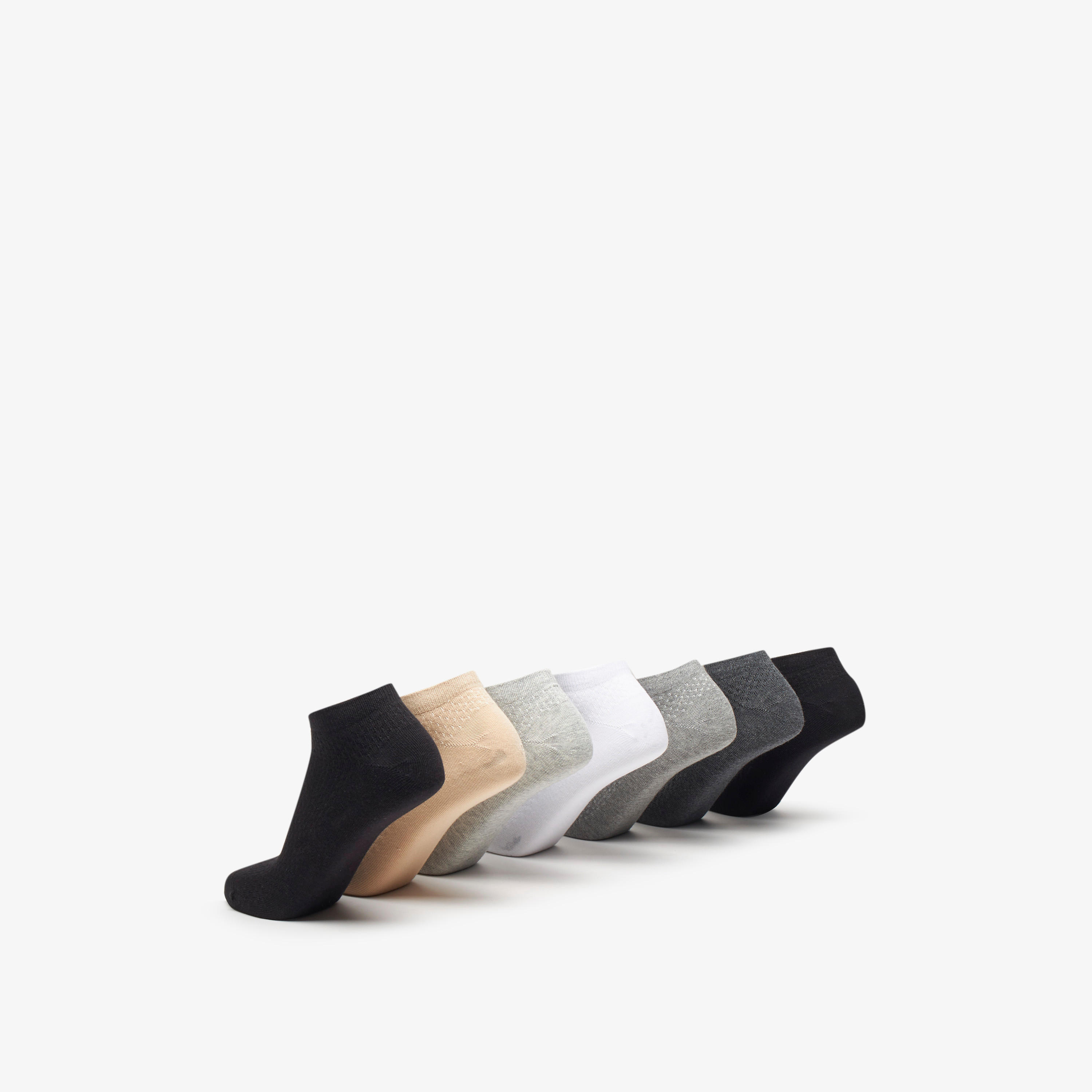 Celeste Solid Ankle Length Socks - Set of 7-women-socksandstockings-image-4