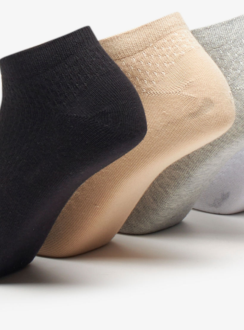 Celeste Solid Ankle Length Socks - Set of 7-women-socksandstockings-image-5