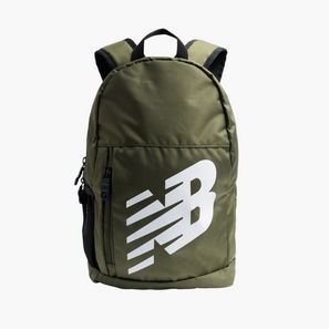 New Balance Logo Print School Backpack with Adjustable Shoulder Straps - 14x28x43 cm-school-image-1