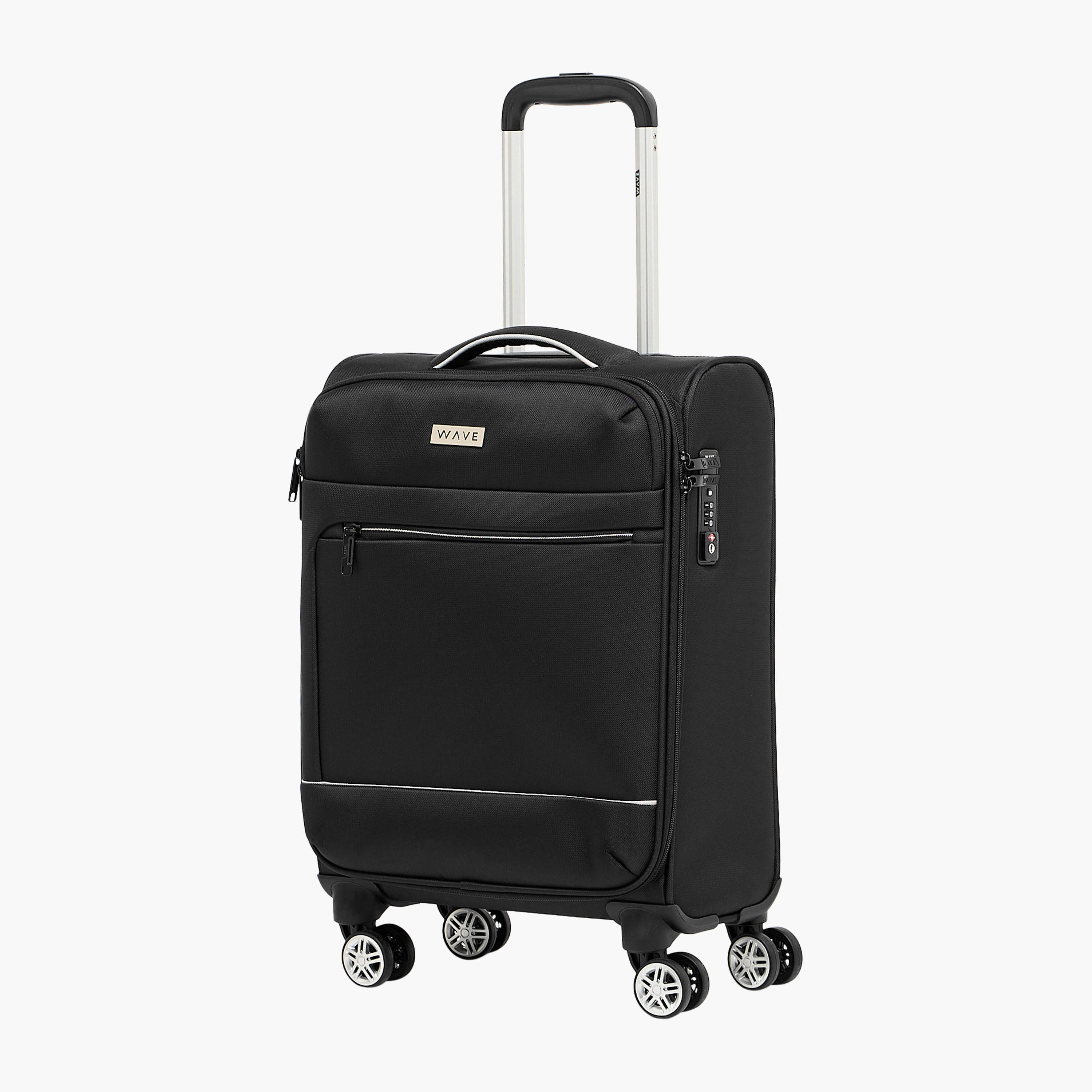 WAVE Solid Softcase Trolley Bag with Retractable Handle-travel-luggagesandbags-luggage-image-1