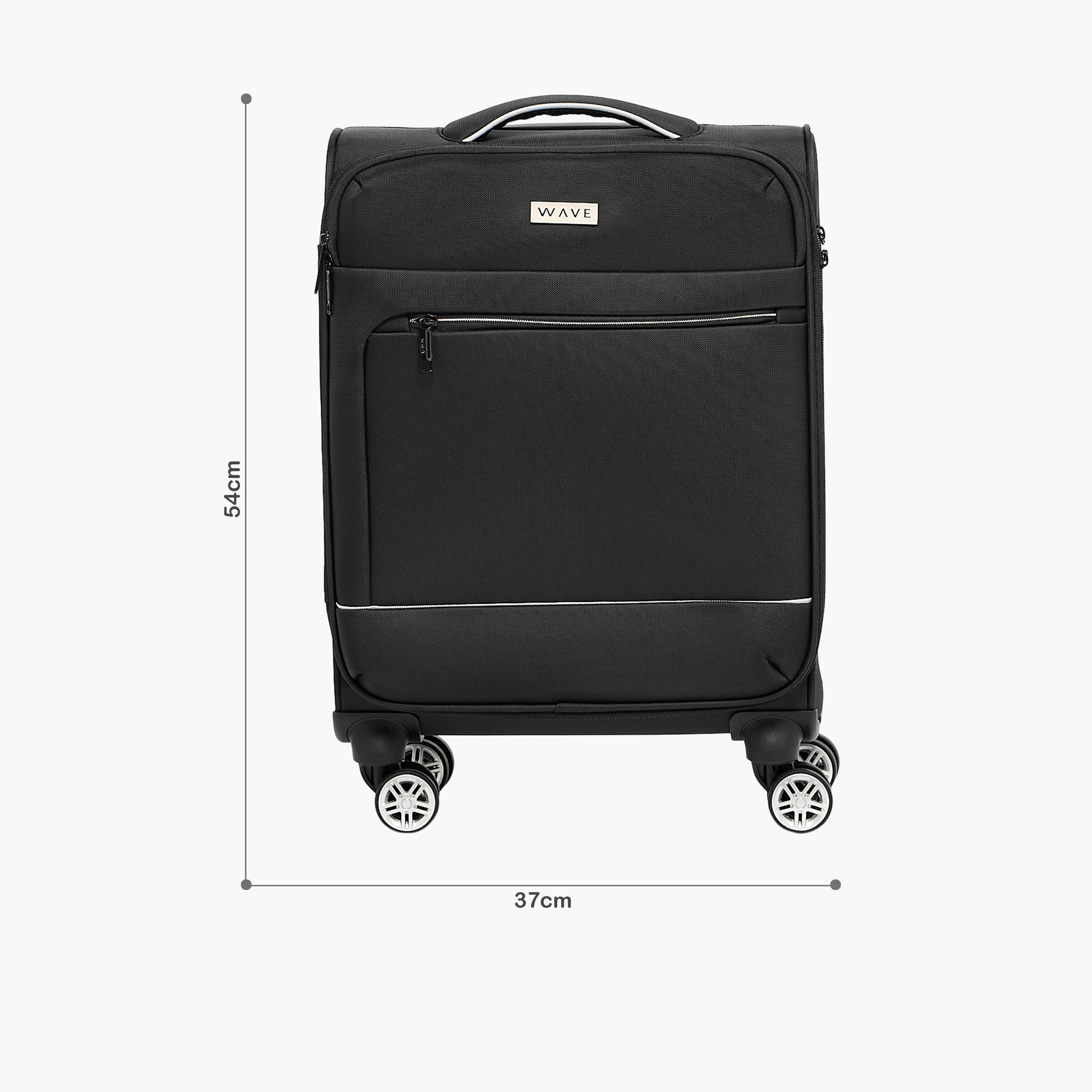 WAVE Solid Softcase Trolley Bag with Retractable Handle-travel-luggagesandbags-luggage-image-2