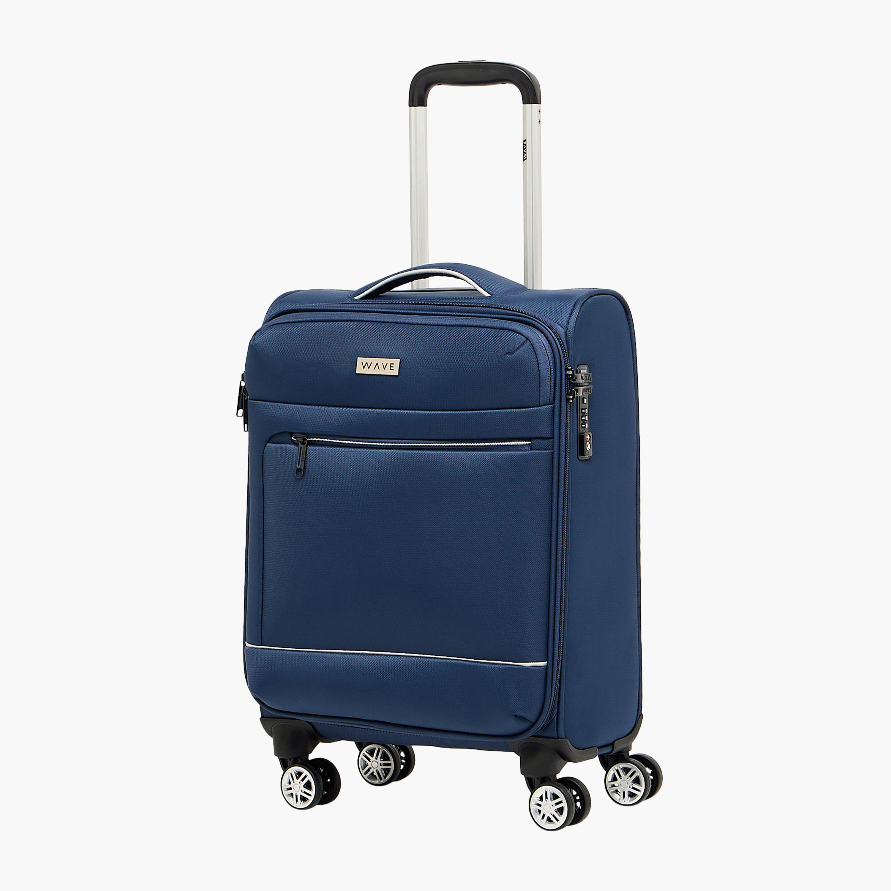 WAVE Solid Softcase Trolley Bag with Retractable Handle-travel-luggagesandbags-luggage-image-1