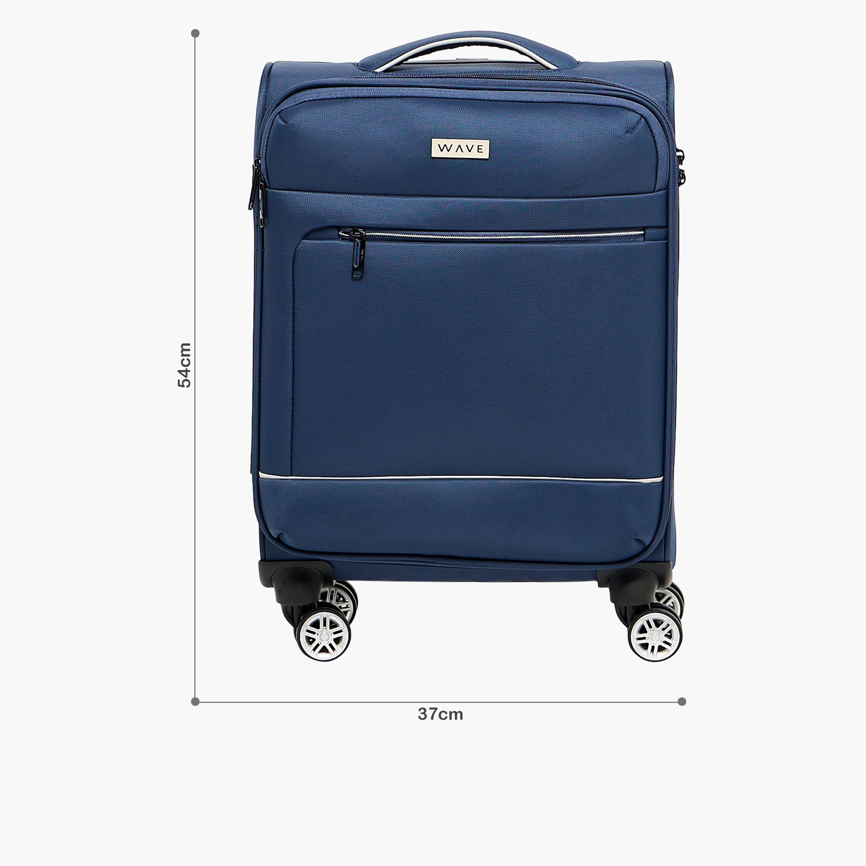 WAVE Solid Softcase Trolley Bag with Retractable Handle-travel-luggagesandbags-luggage-image-2