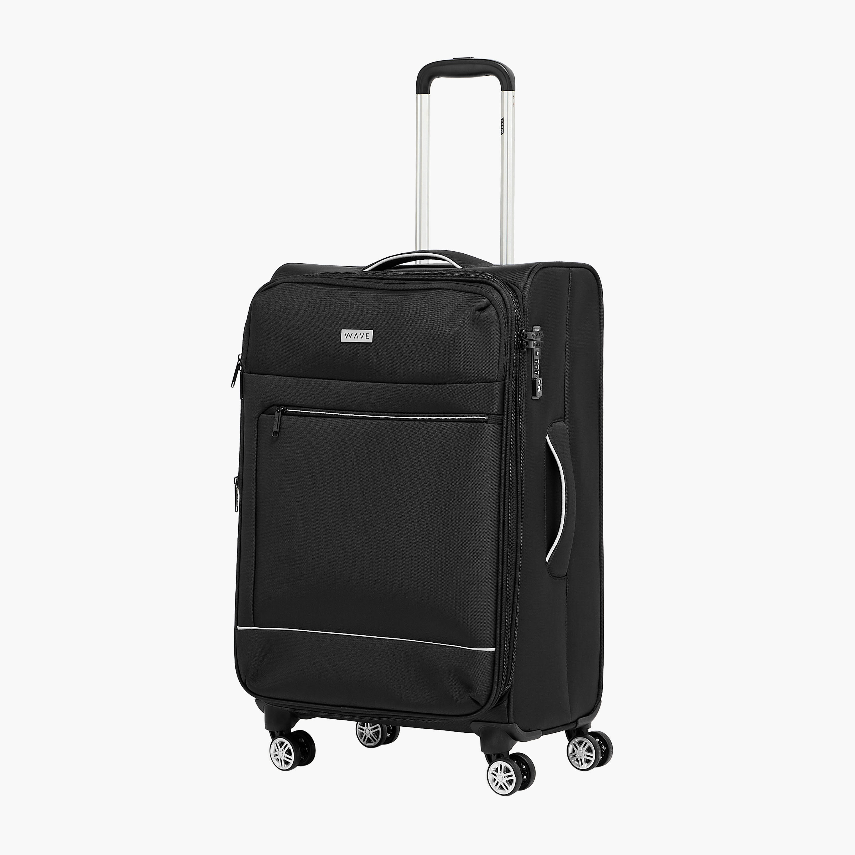 WAVE Solid Softcase Trolley Bag with Retractable Handle-travel-luggagesandbags-luggage-image-1