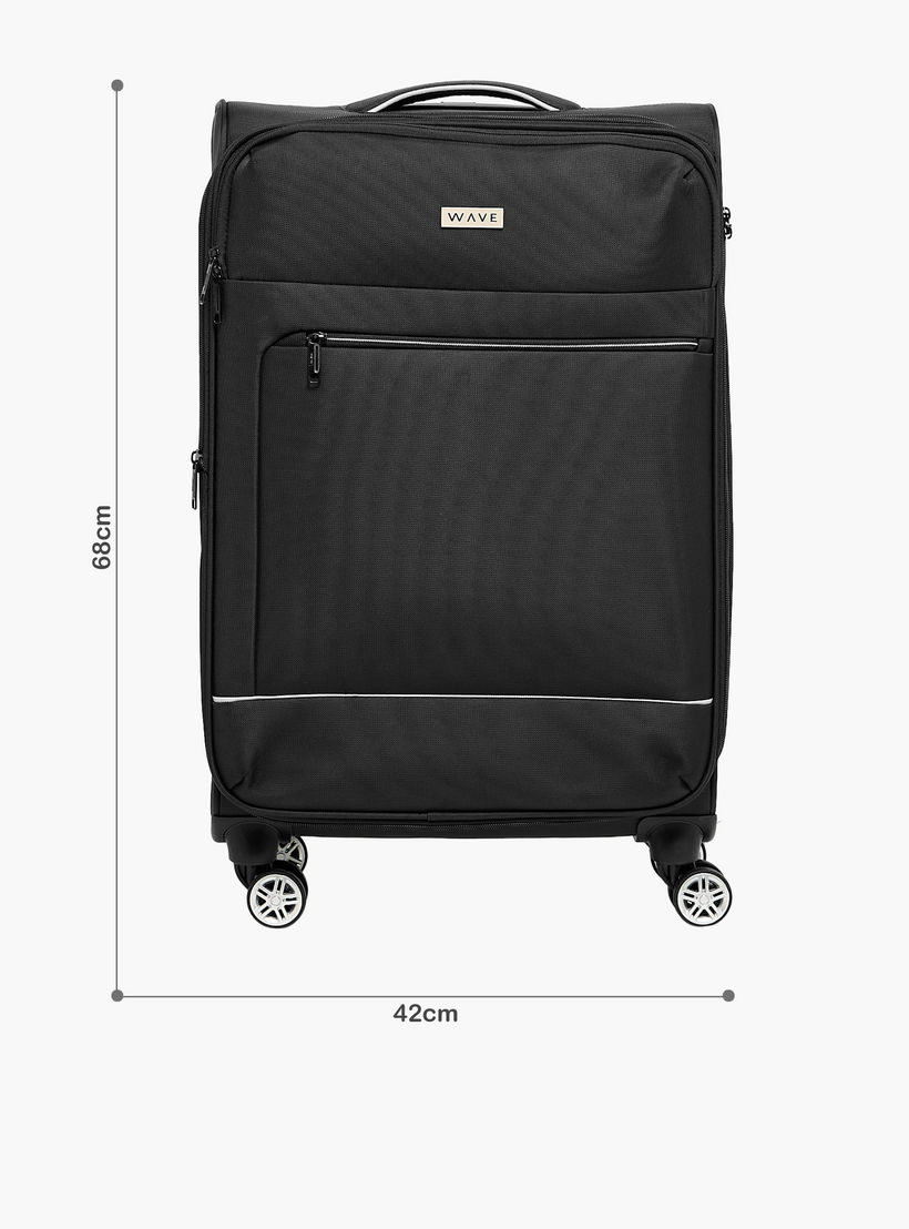 WAVE Solid Softcase Trolley Bag with Retractable Handle-travel-luggagesandbags-luggage-image-2