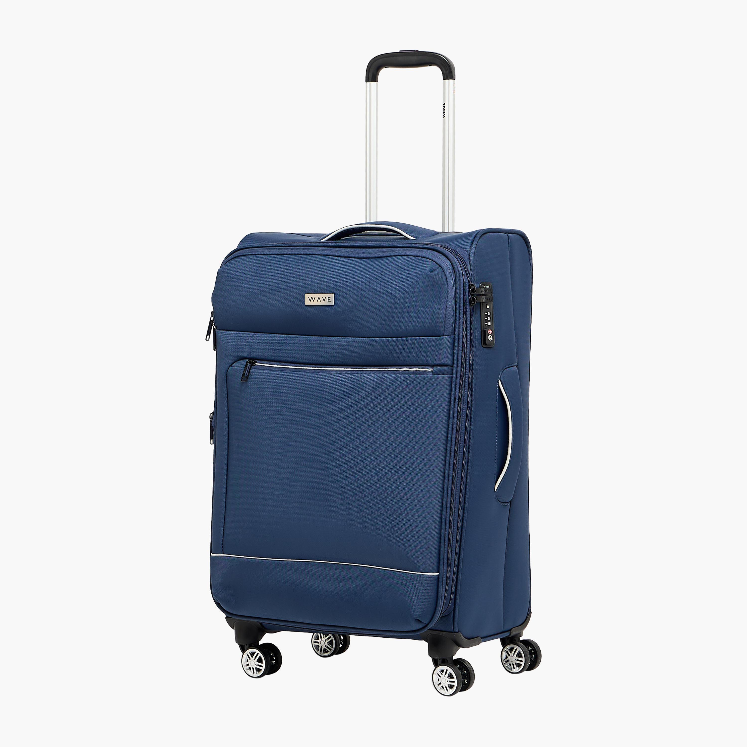 WAVE Solid Softcase Trolley Bag with Retractable Handle-travel-luggagesandbags-luggage-image-1