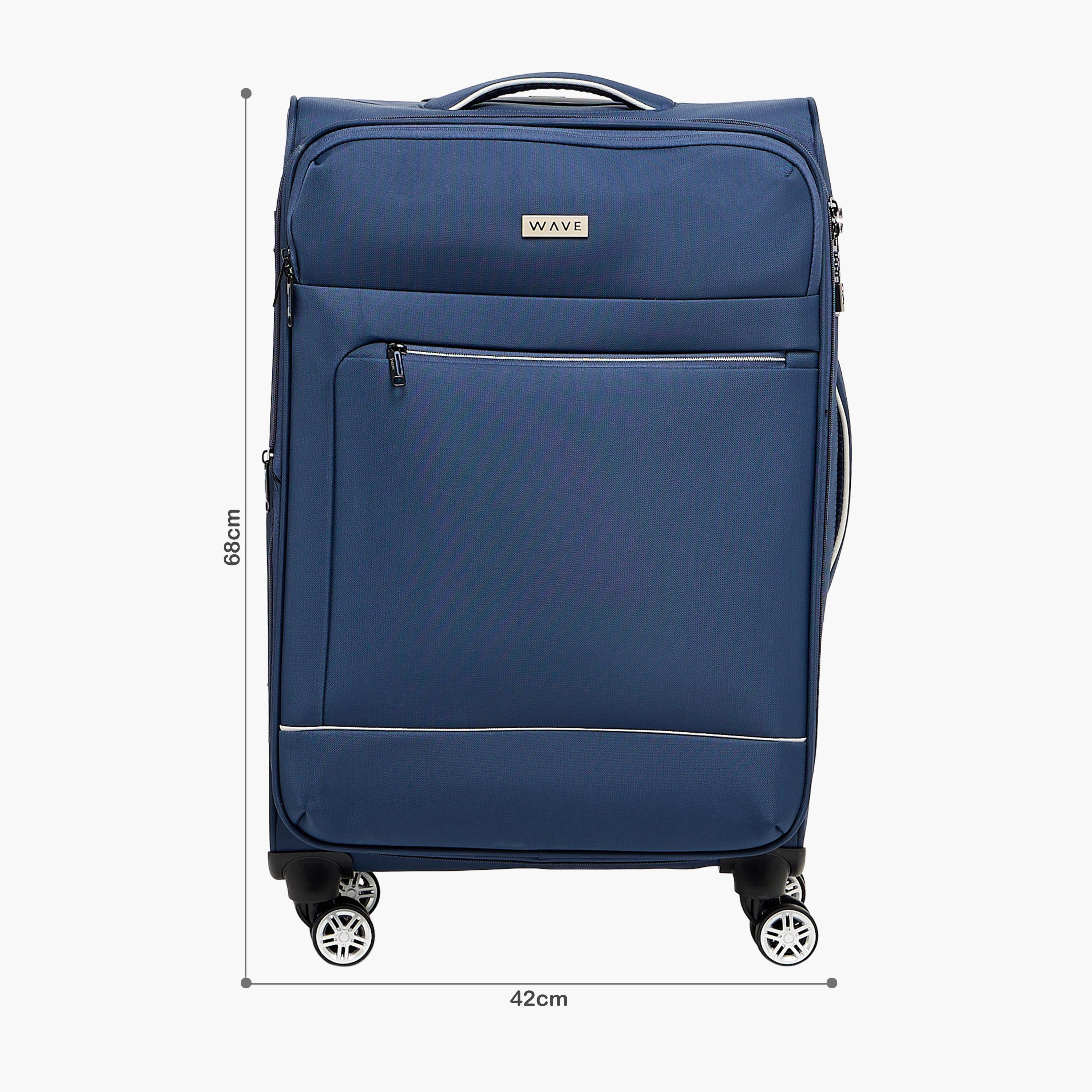 WAVE Solid Softcase Trolley Bag with Retractable Handle-travel-luggagesandbags-luggage-image-2