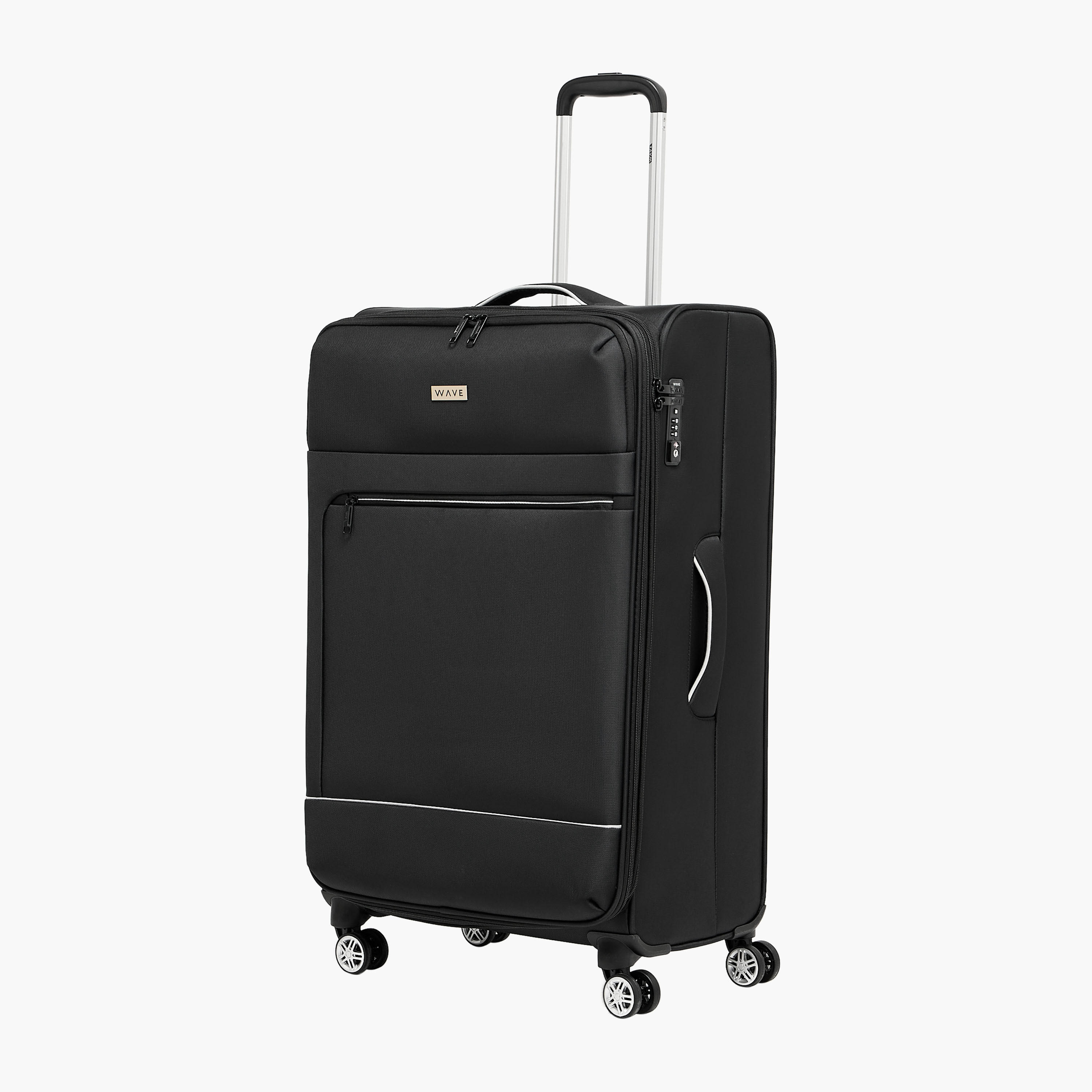 WAVE Solid Softcase Trolley Bag with Retractable Handle-travel-luggagesandbags-luggage-image-1