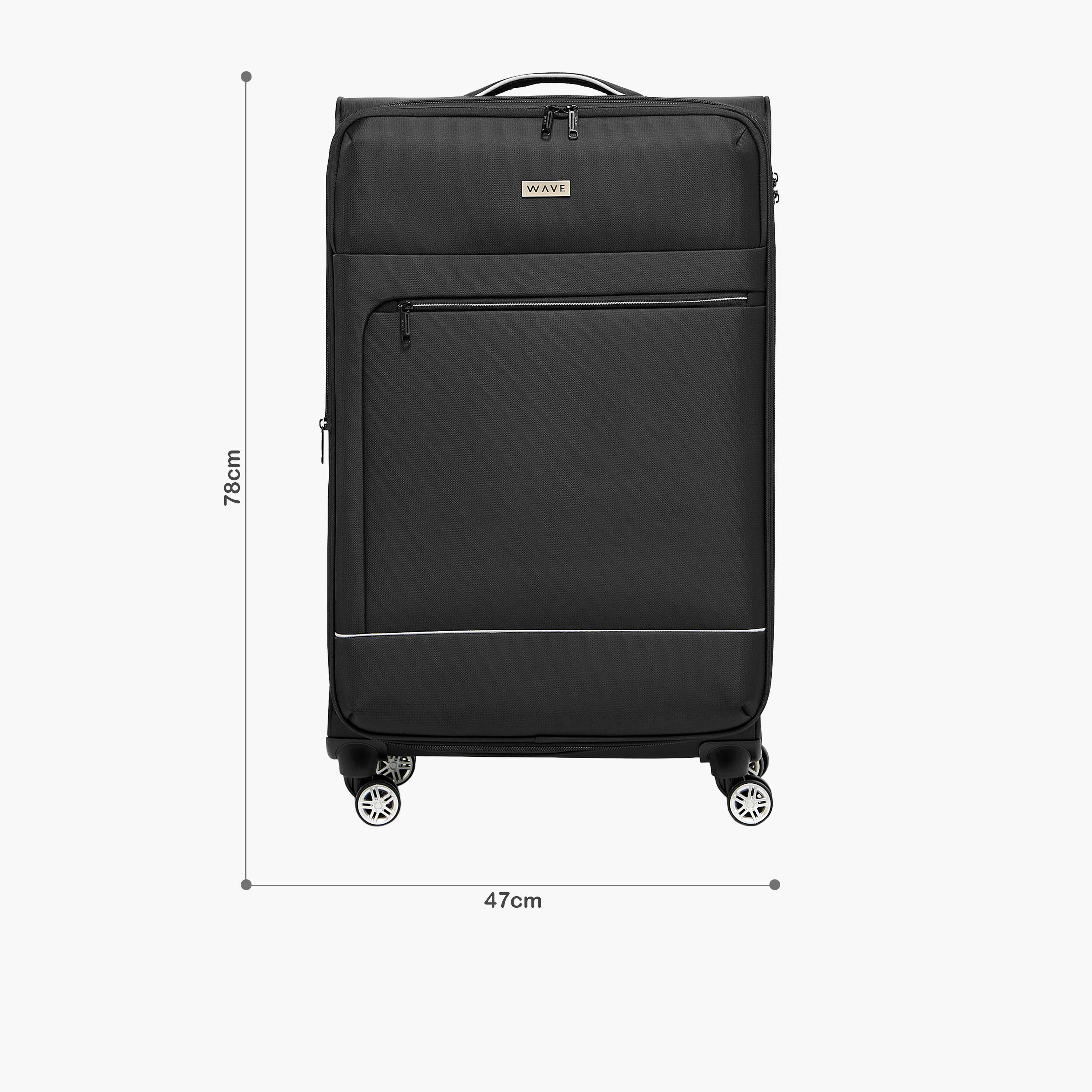 WAVE Solid Softcase Trolley Bag with Retractable Handle-travel-luggagesandbags-luggage-image-2