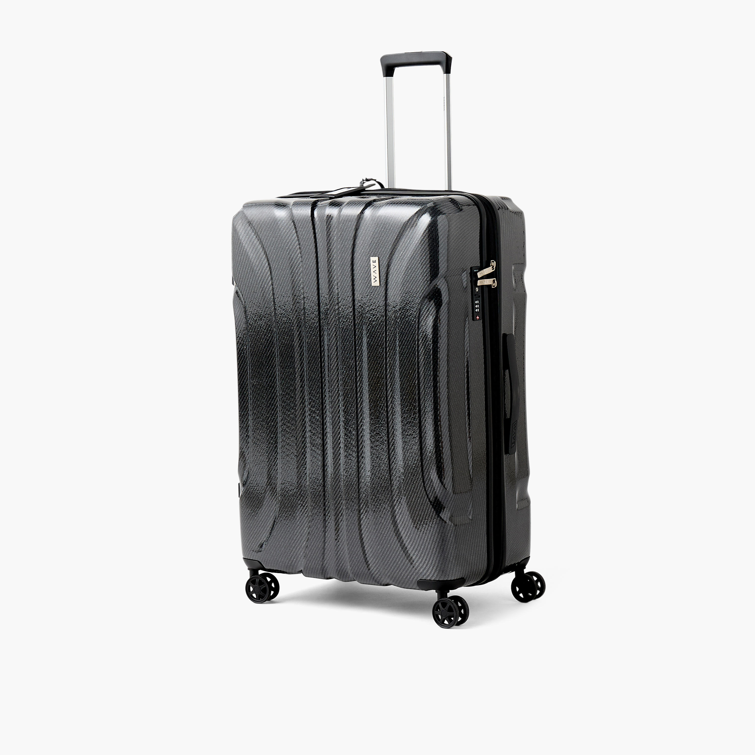 WAVE Textured Hardcase Luggage Trolley with Retractable Handle - 28 inches Check-in Bag-travel-luggagesandbags-luggage-image-1
