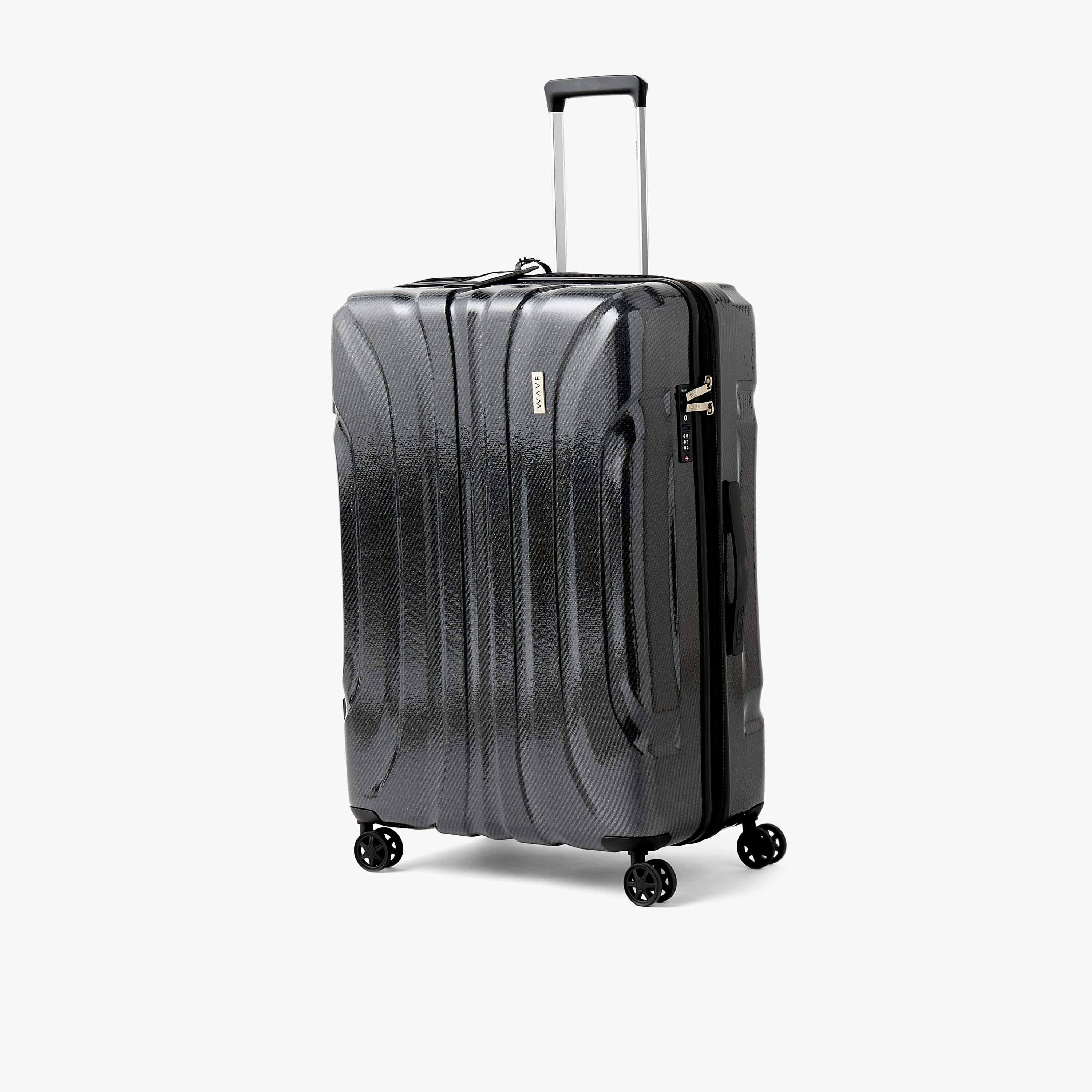 WAVE Textured Hardcase Luggage Trolley with Retractable Handle - 28 inches Check-in Bag-travel-luggagesandbags-luggage-image-12