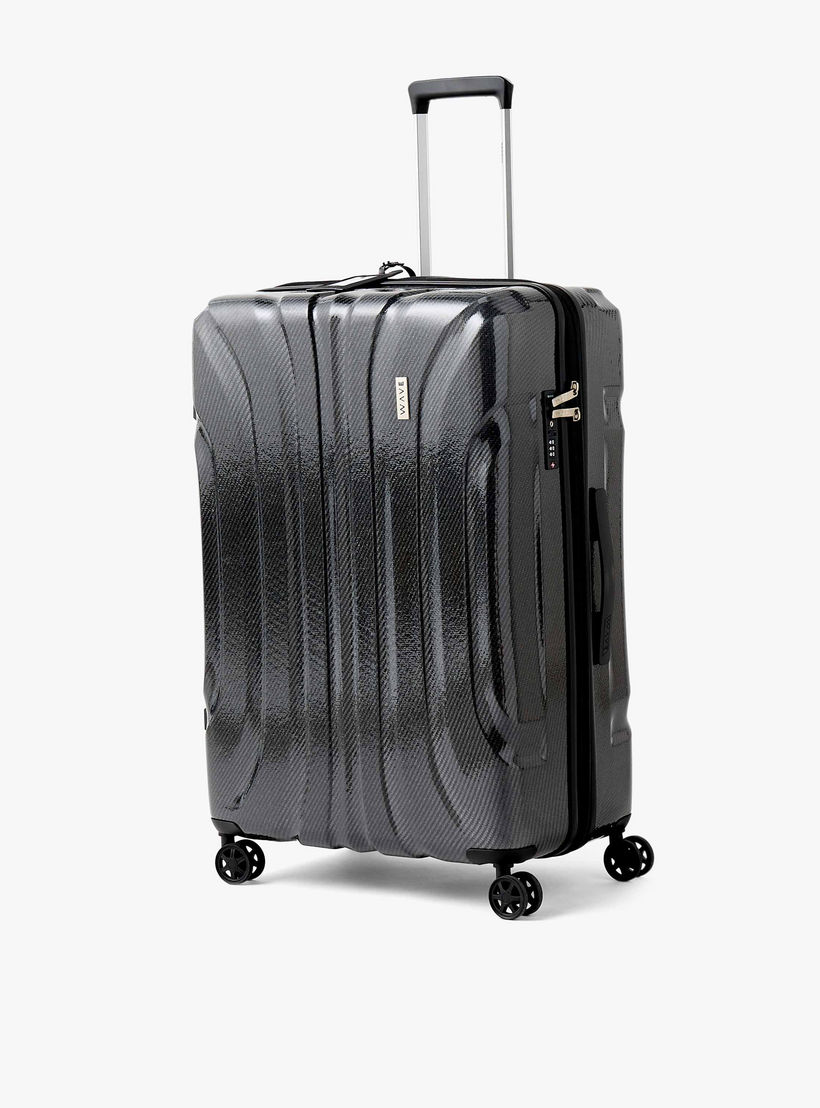 WAVE Textured Hardcase Luggage Trolley with Retractable Handle - 28 inches Check-in Bag-travel-luggagesandbags-luggage-image-12