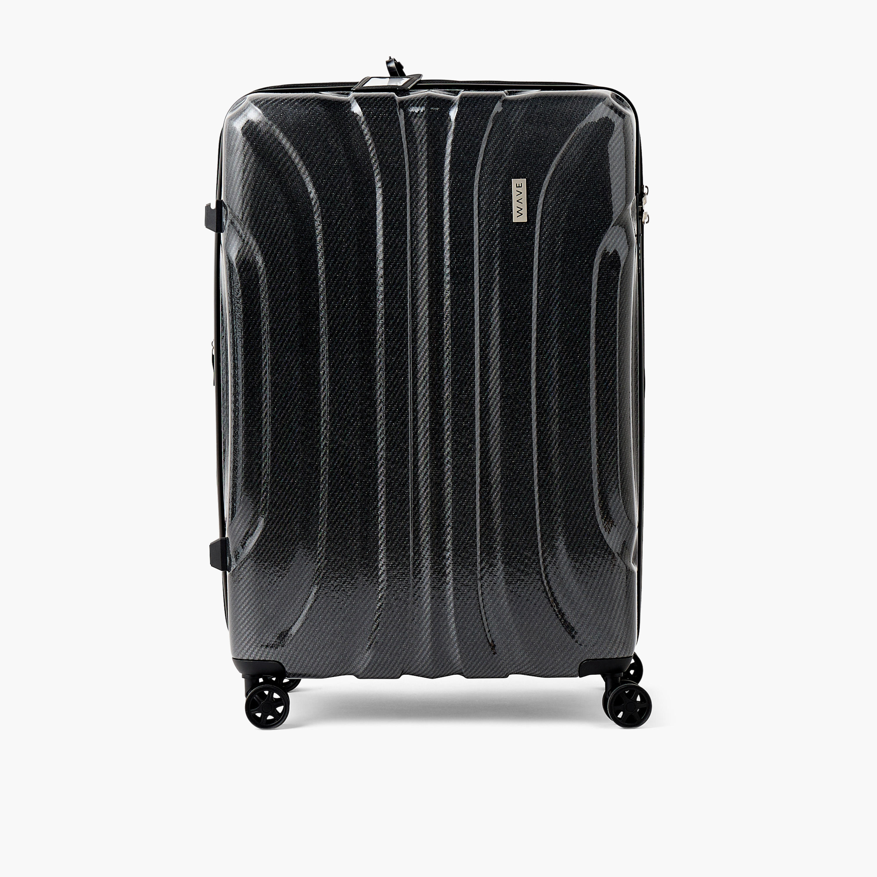 WAVE Textured Hardcase Luggage Trolley with Retractable Handle - 28 inches Check-in Bag-travel-luggagesandbags-luggage-image-2