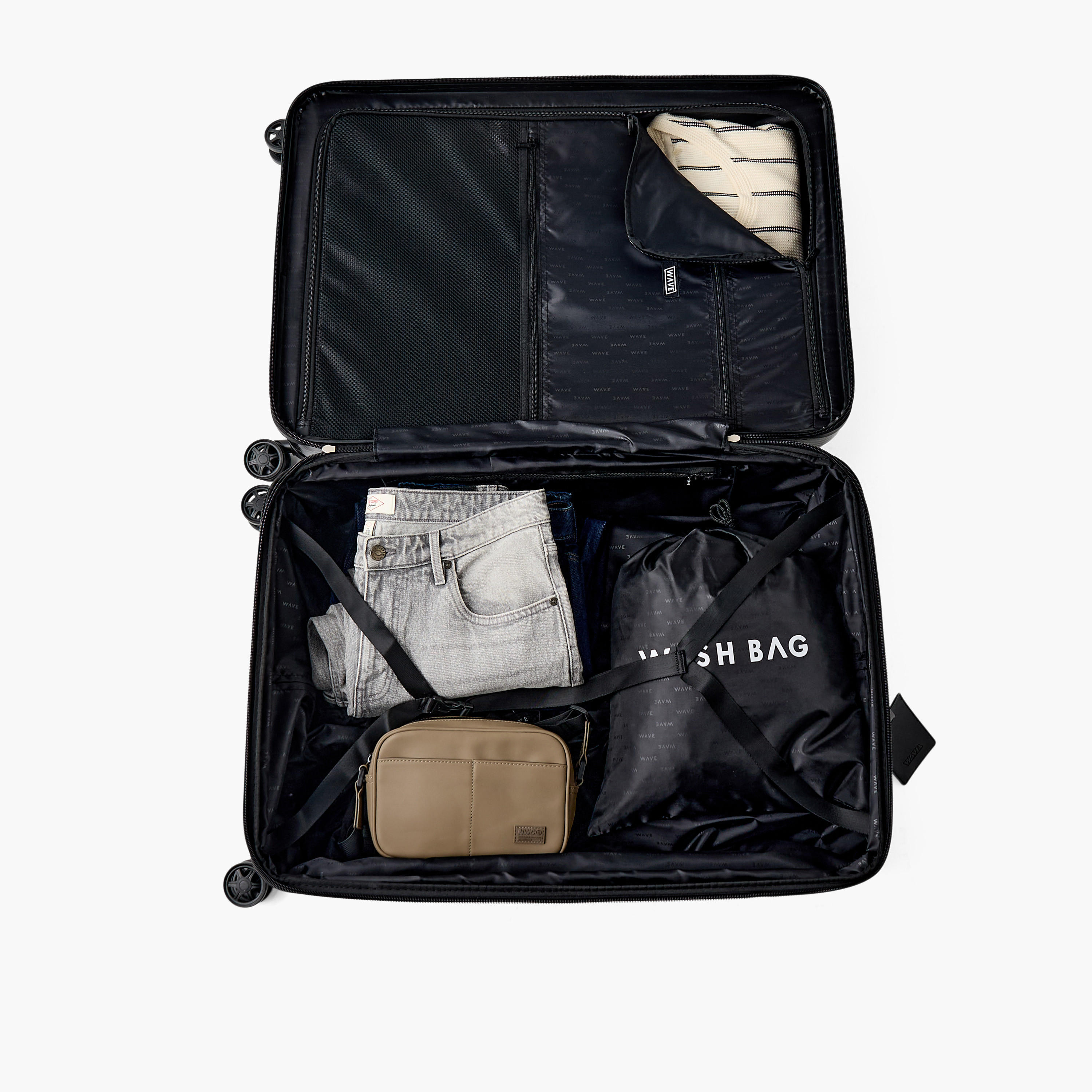 WAVE Textured Hardcase Luggage Trolley with Retractable Handle - 28 inches Check-in Bag-travel-luggagesandbags-luggage-image-8