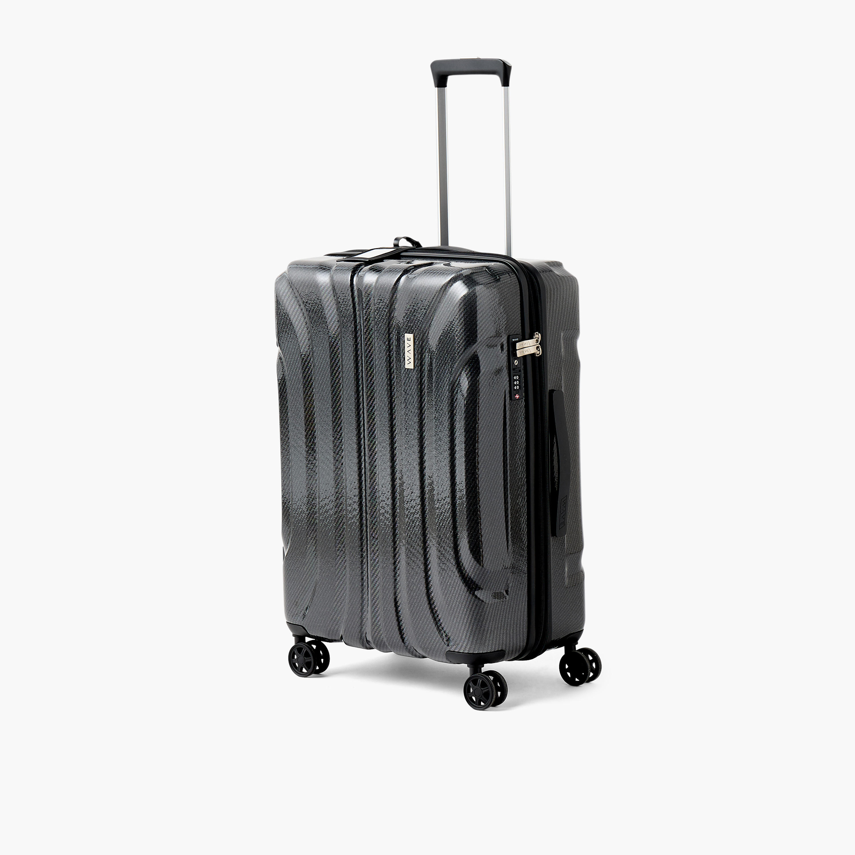 WAVE Textured Trolley Bag with Retractable Handle - 24 inches Check-In Bag-travel-luggagesandbags-luggage-image-1