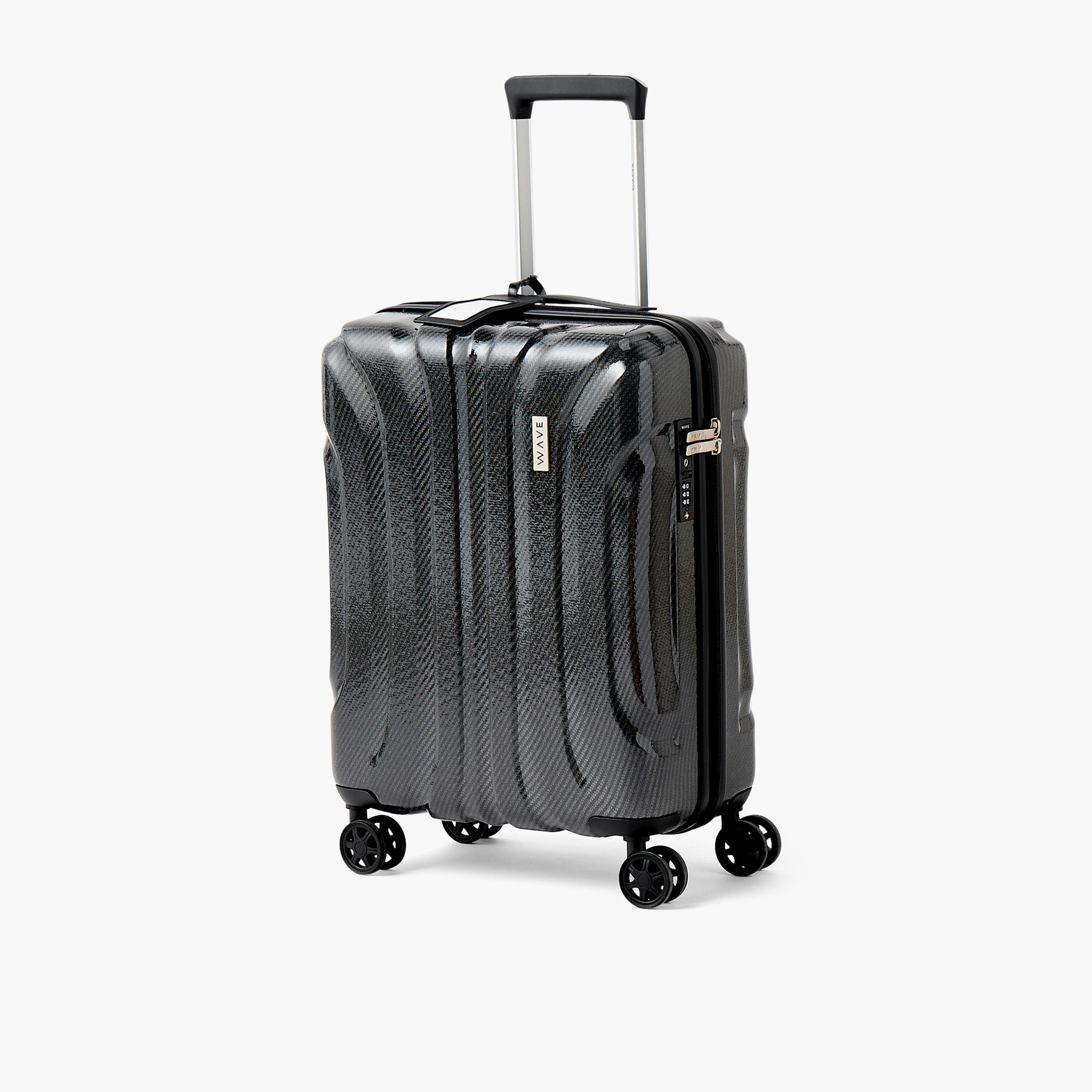 WAVE Textured Trolley Bag with Retractable Handle - 24 inches Check-In Bag-travel-luggagesandbags-luggage-image-10