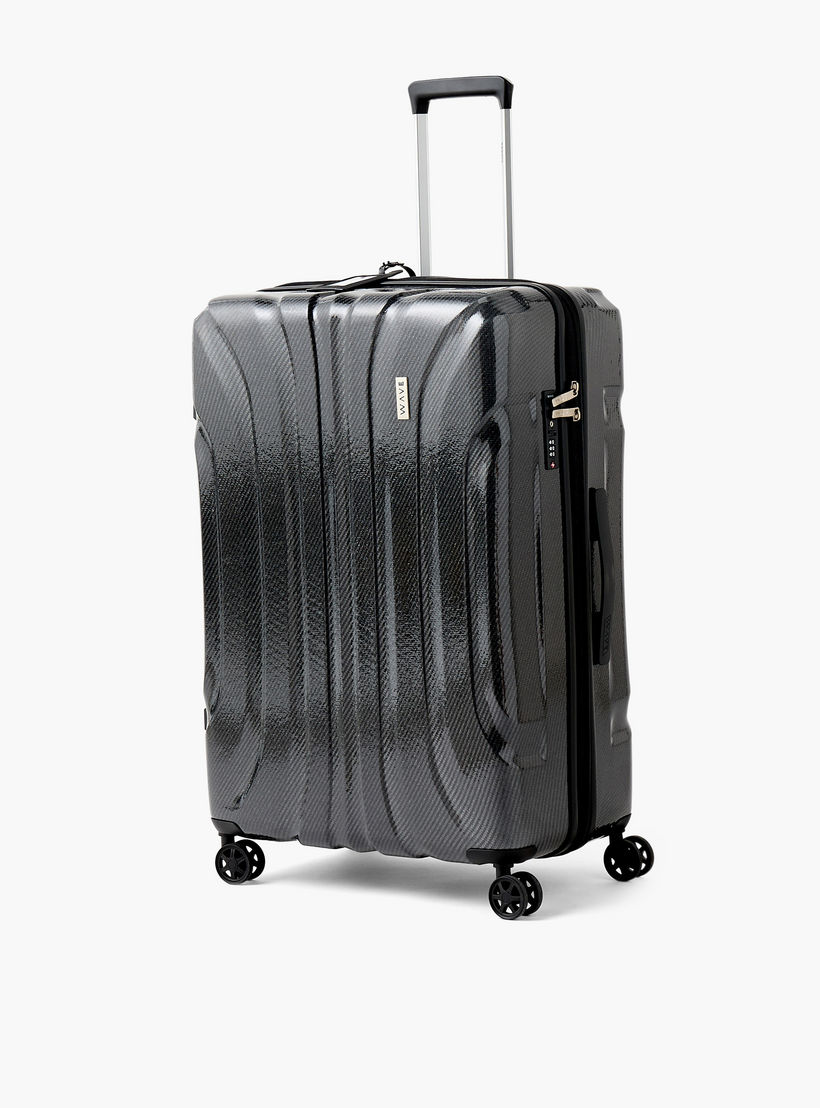 WAVE Textured Trolley Bag with Retractable Handle - 24 inches Check-In Bag-travel-luggagesandbags-luggage-image-12