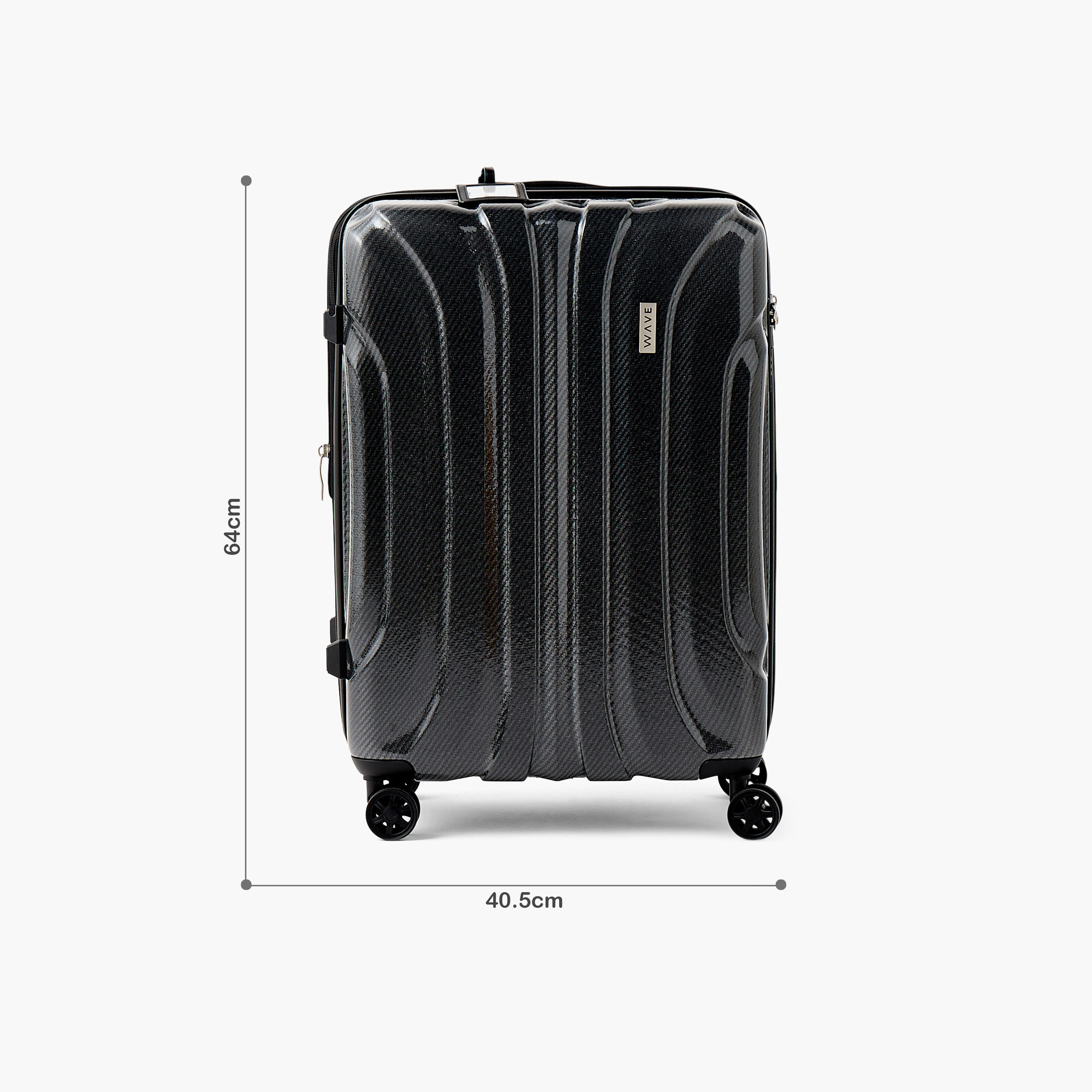 WAVE Textured Trolley Bag with Retractable Handle - 24 inches Check-In Bag-travel-luggagesandbags-luggage-image-13