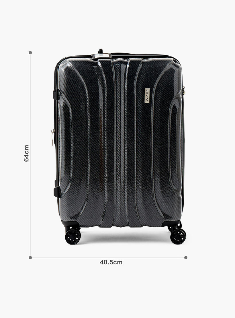 WAVE Textured Trolley Bag with Retractable Handle - 24 inches Check-In Bag-travel-luggagesandbags-luggage-image-13