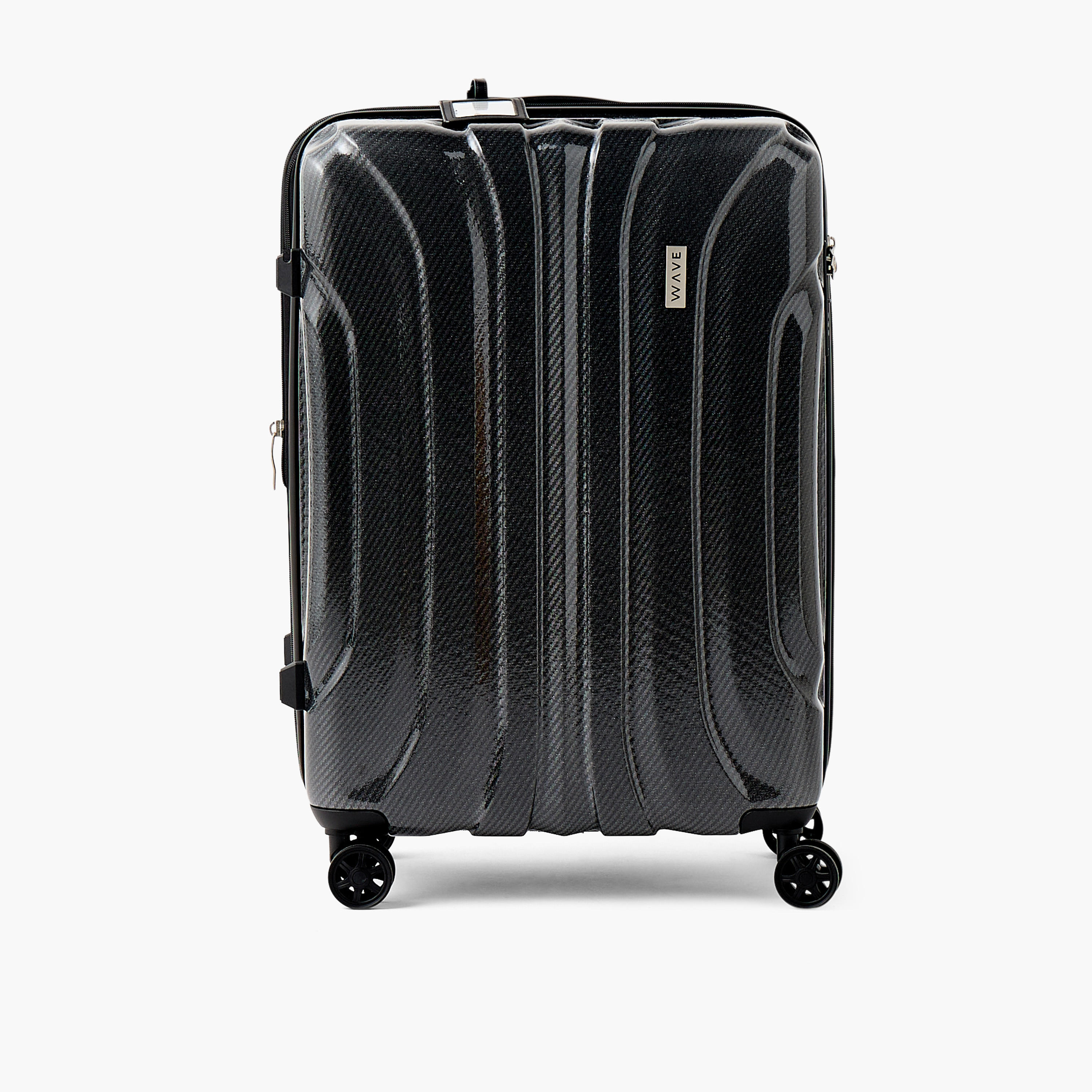 WAVE Textured Trolley Bag with Retractable Handle - 24 inches Check-In Bag-travel-luggagesandbags-luggage-image-2