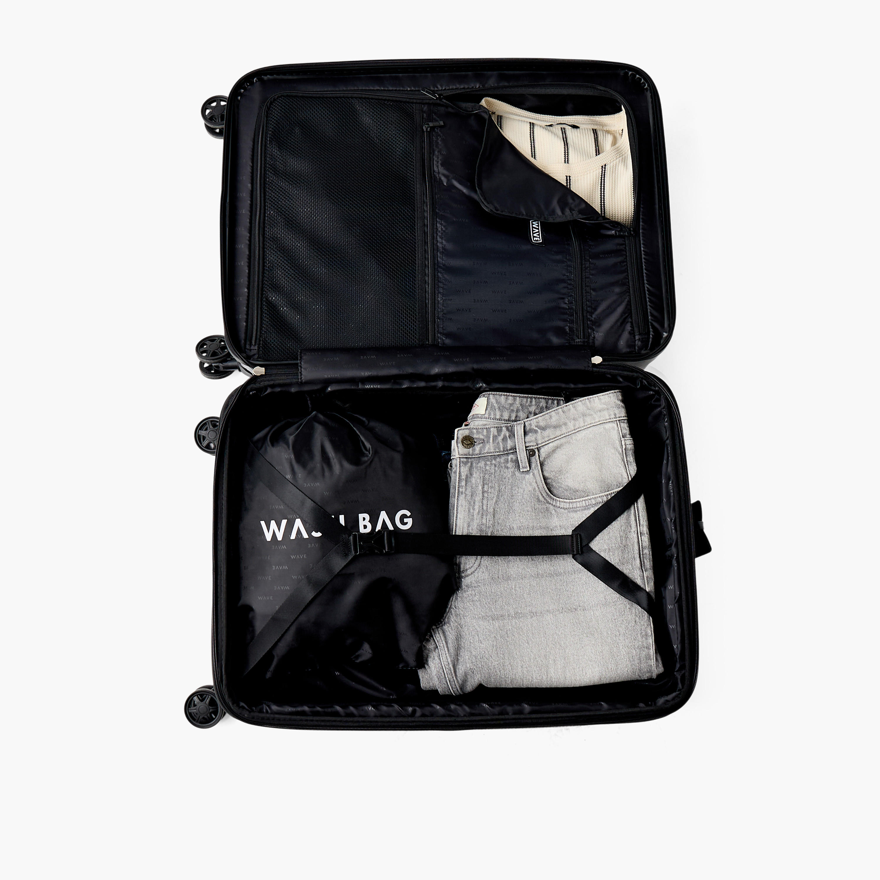 WAVE Textured Trolley Bag with Retractable Handle - 24 inches Check-In Bag-travel-luggagesandbags-luggage-image-8