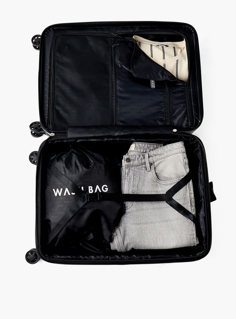 WAVE Textured Trolley Bag with Retractable Handle - 24 inches Check-In Bag-travel-luggagesandbags-luggage-image-8