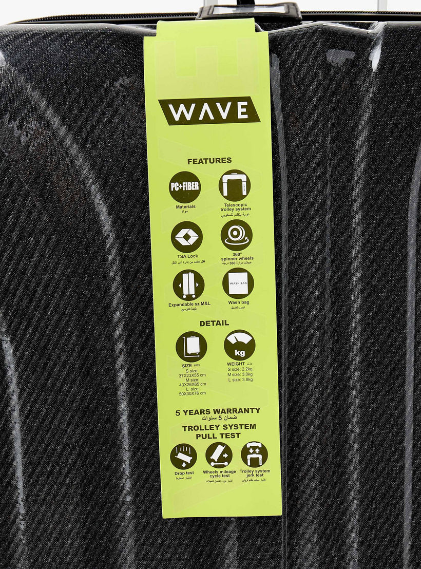 WAVE Textured Trolley Bag with Retractable Handle - 24 inches Check-In Bag-travel-luggagesandbags-luggage-image-9